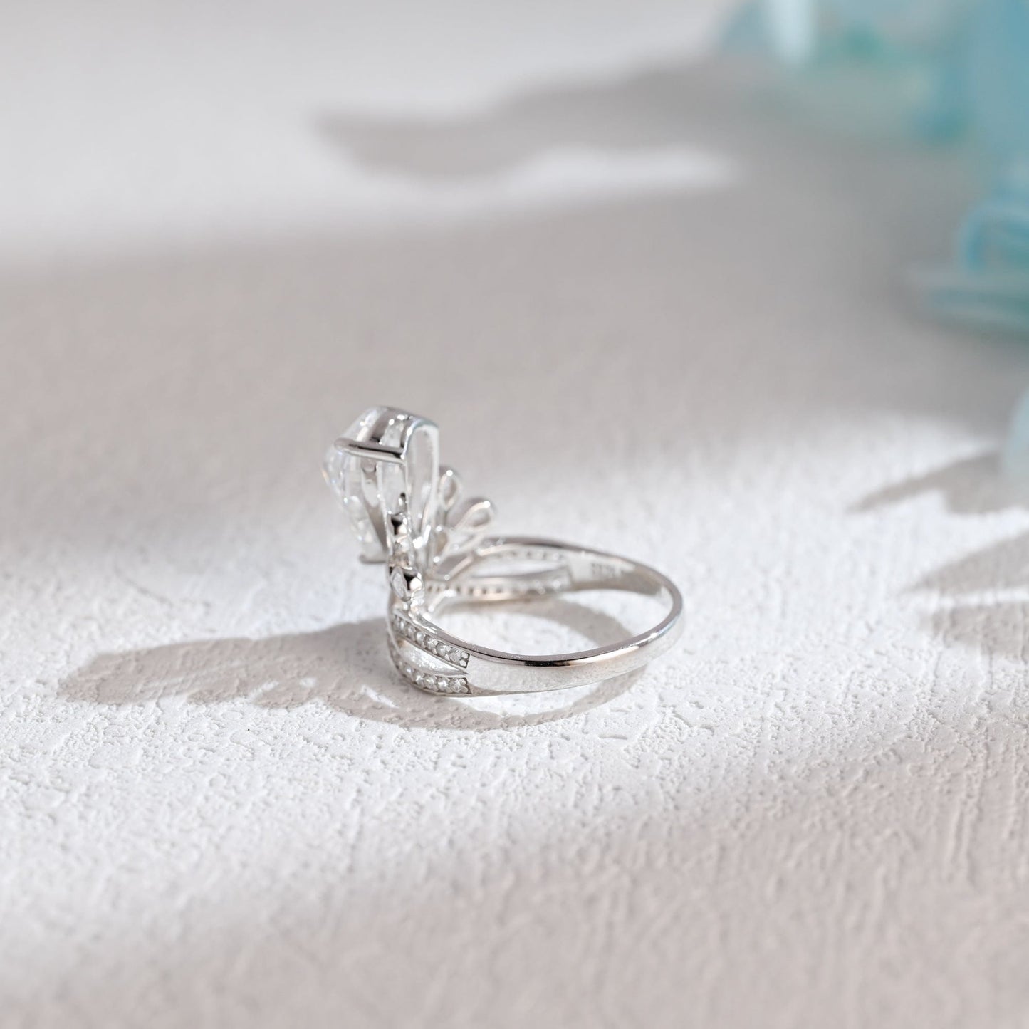 CausYou pear cut moissanite engagement ring Solid Gold Pear Cut Moissanite Engagement Ring, Promise Ring, Proposal Ring, Gift for Woman, Wife