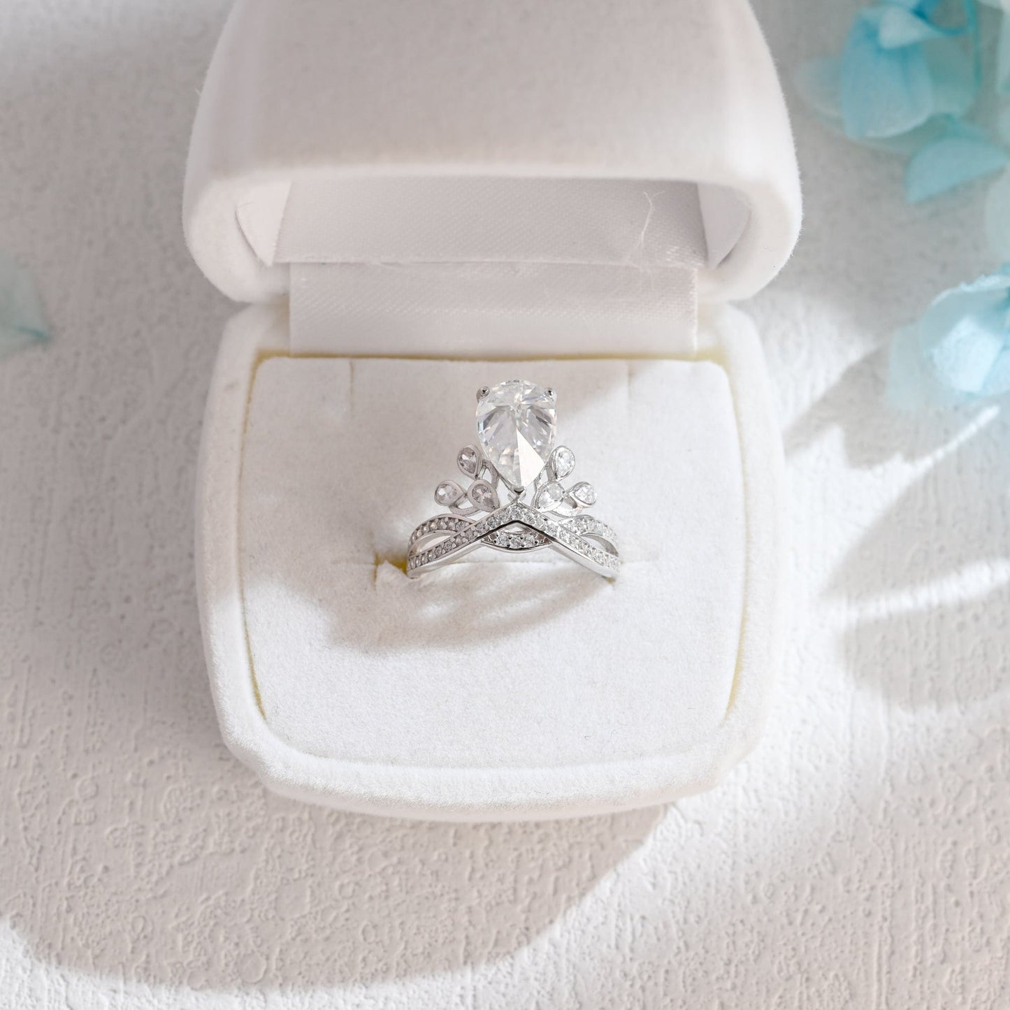 CausYou pear cut moissanite engagement ring Solid Gold Pear Cut Moissanite Engagement Ring, Promise Ring, Proposal Ring, Gift for Woman, Wife