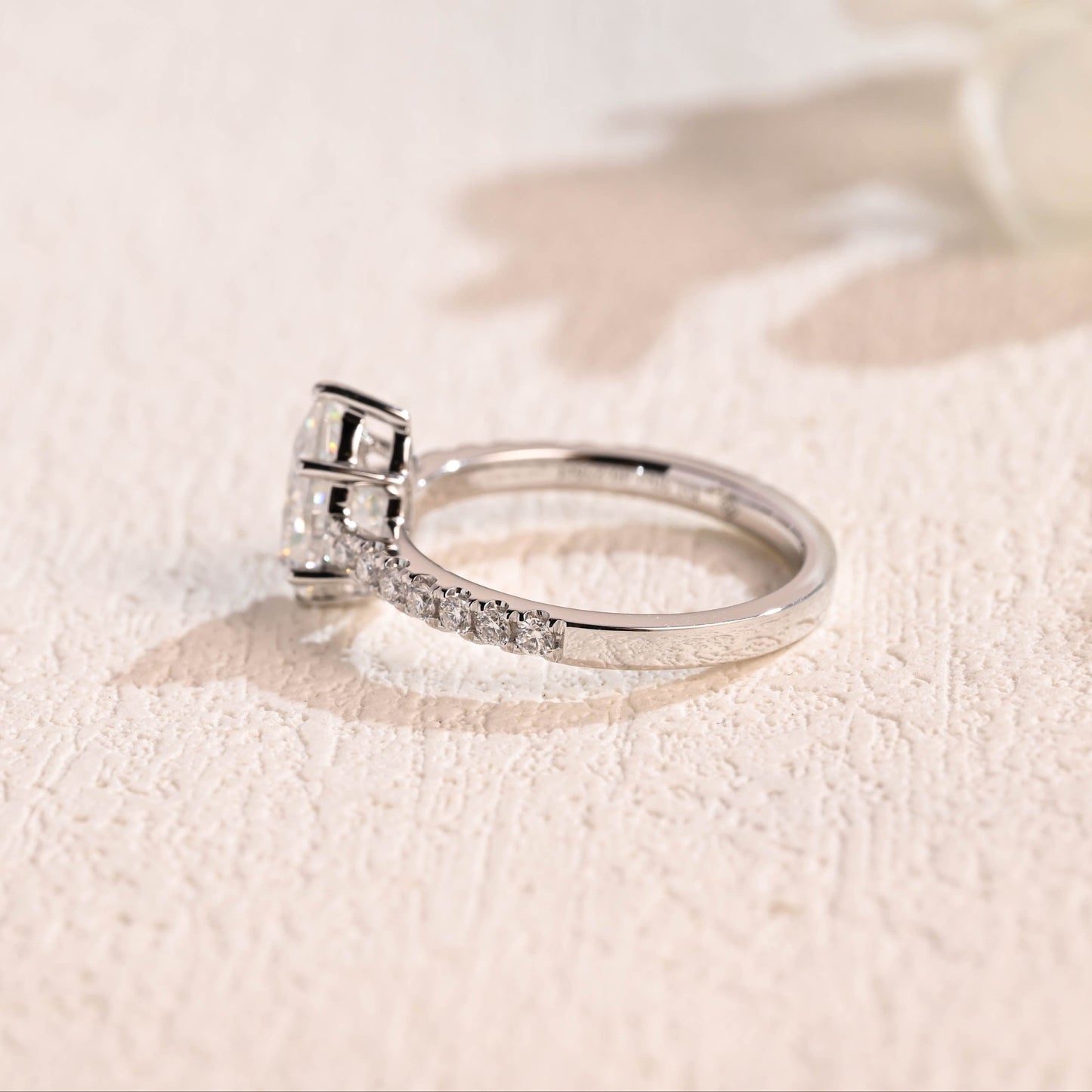 CausYou pear cut moissanite engagement ring Solid Gold Pear Cut Moissanite Engagement Ring, Promise Ring, Proposal Ring, Gift for Woman, Wife