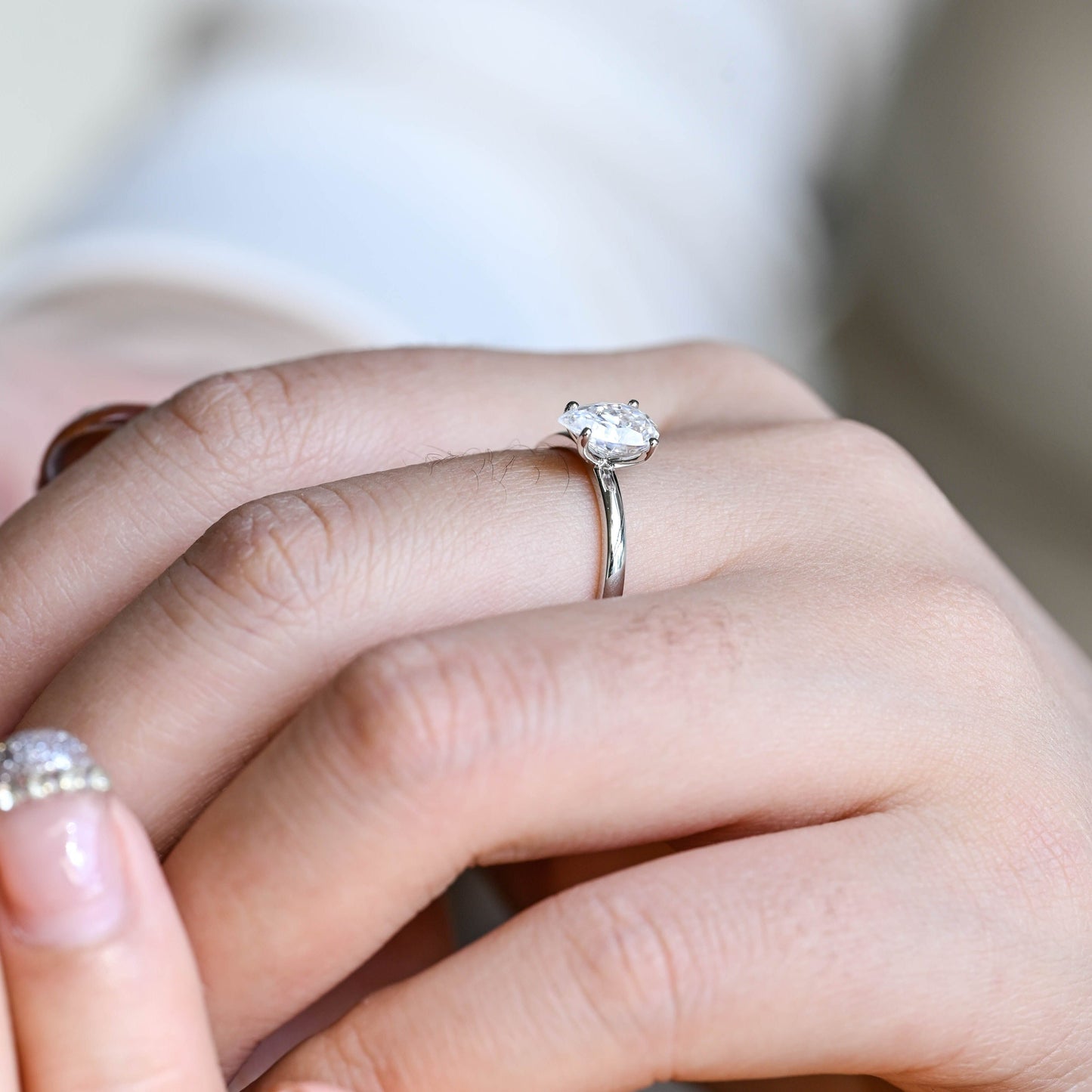 CausYou pear cut moissanite engagement ring Solid Gold Pear Cut Moissanite Engagement Ring, Solitaire Promise Ring, Proposal Ring, Gift for Women Wife