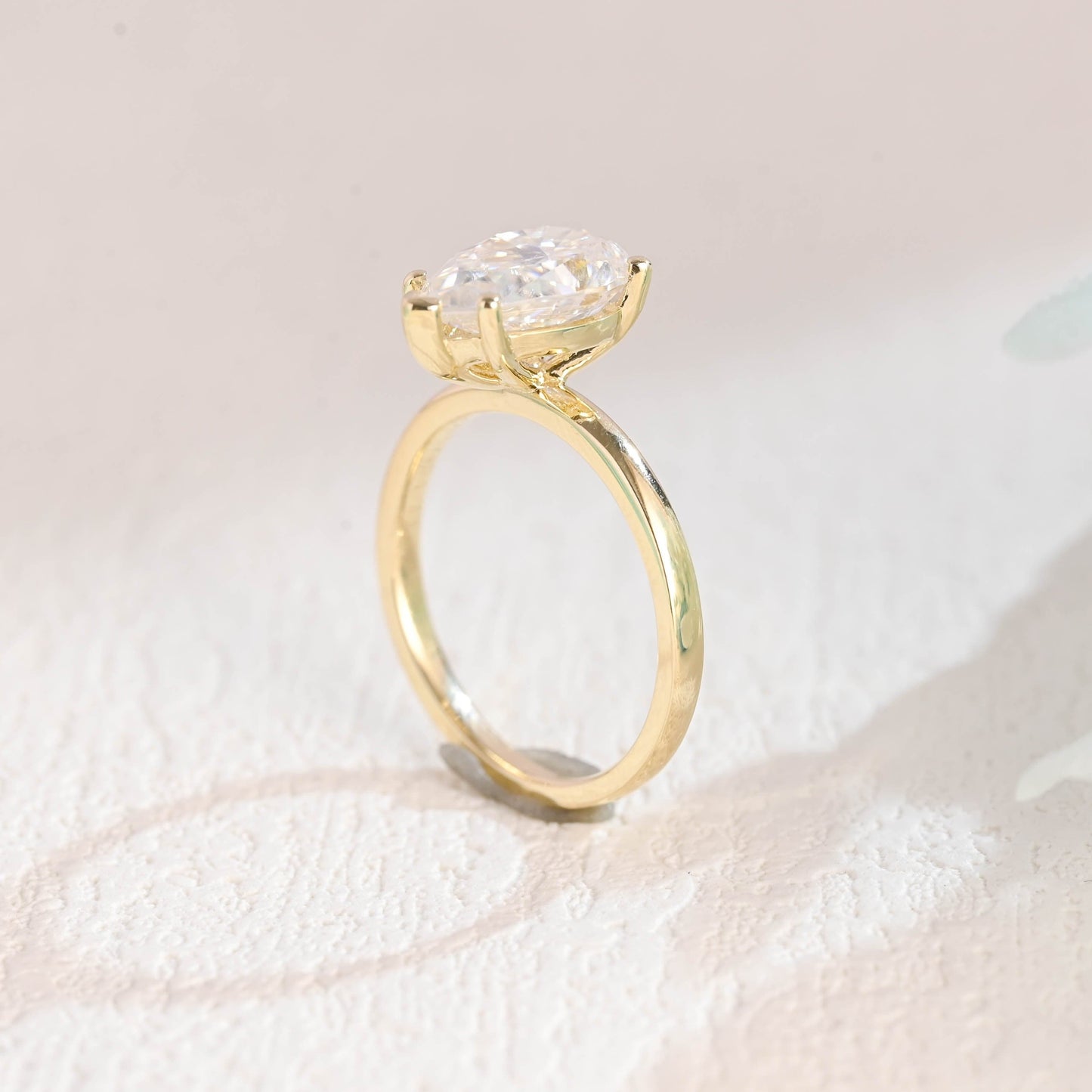 CausYou pear cut moissanite engagement ring Solid Gold Pear Cut Moissanite Engagement Ring, Solitaire Ring