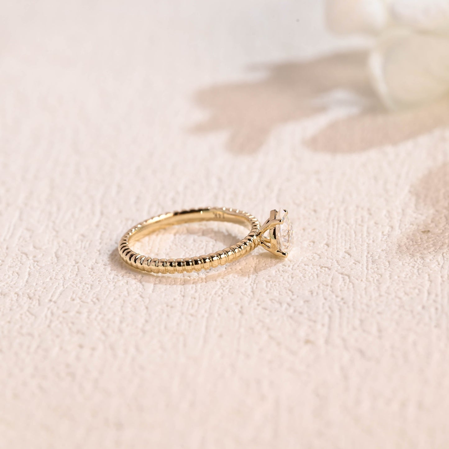 CausYou pear cut moissanite engagement ring Solid Gold Pear Cut Moissanite Engagement Ring, Solitaire Ring