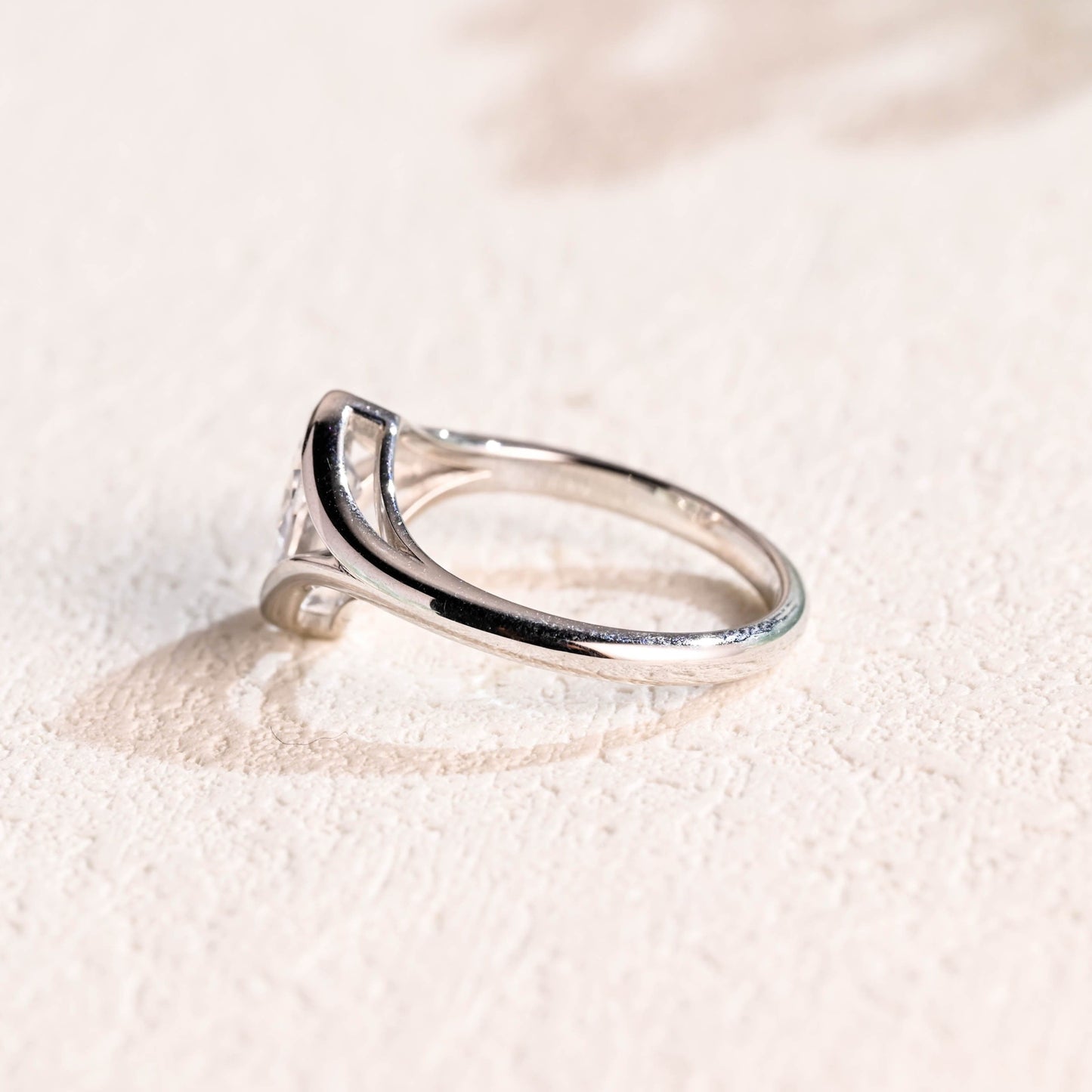 CausYou pear cut moissanite engagement ring Solid Gold Pear Cut Moissanite Engagement Ring Split Shank Ring, Solitaire Ring