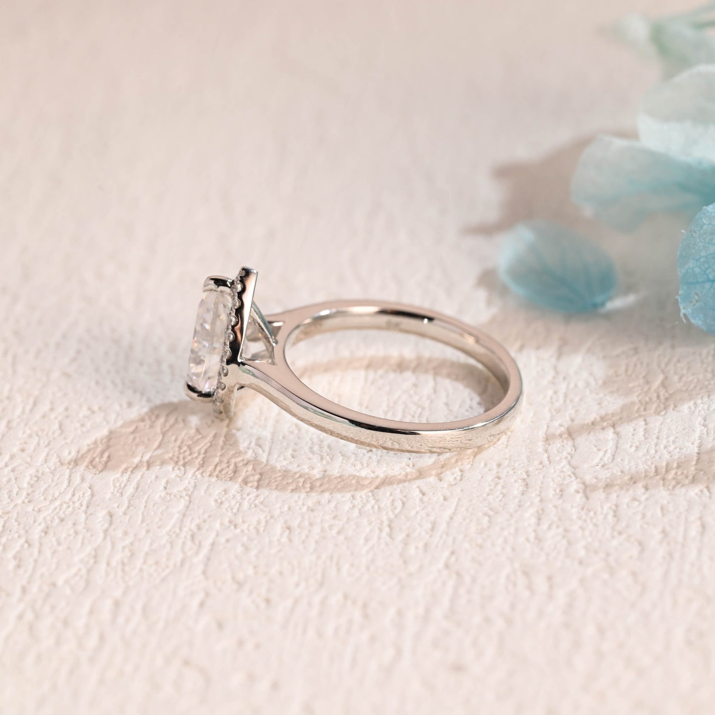 CausYou pear cut moissanite engagement ring Solid Gold Pear Cut Moissanite Engagement Ring, Wedding Ring, Promise Ring, Gift for Women Wife