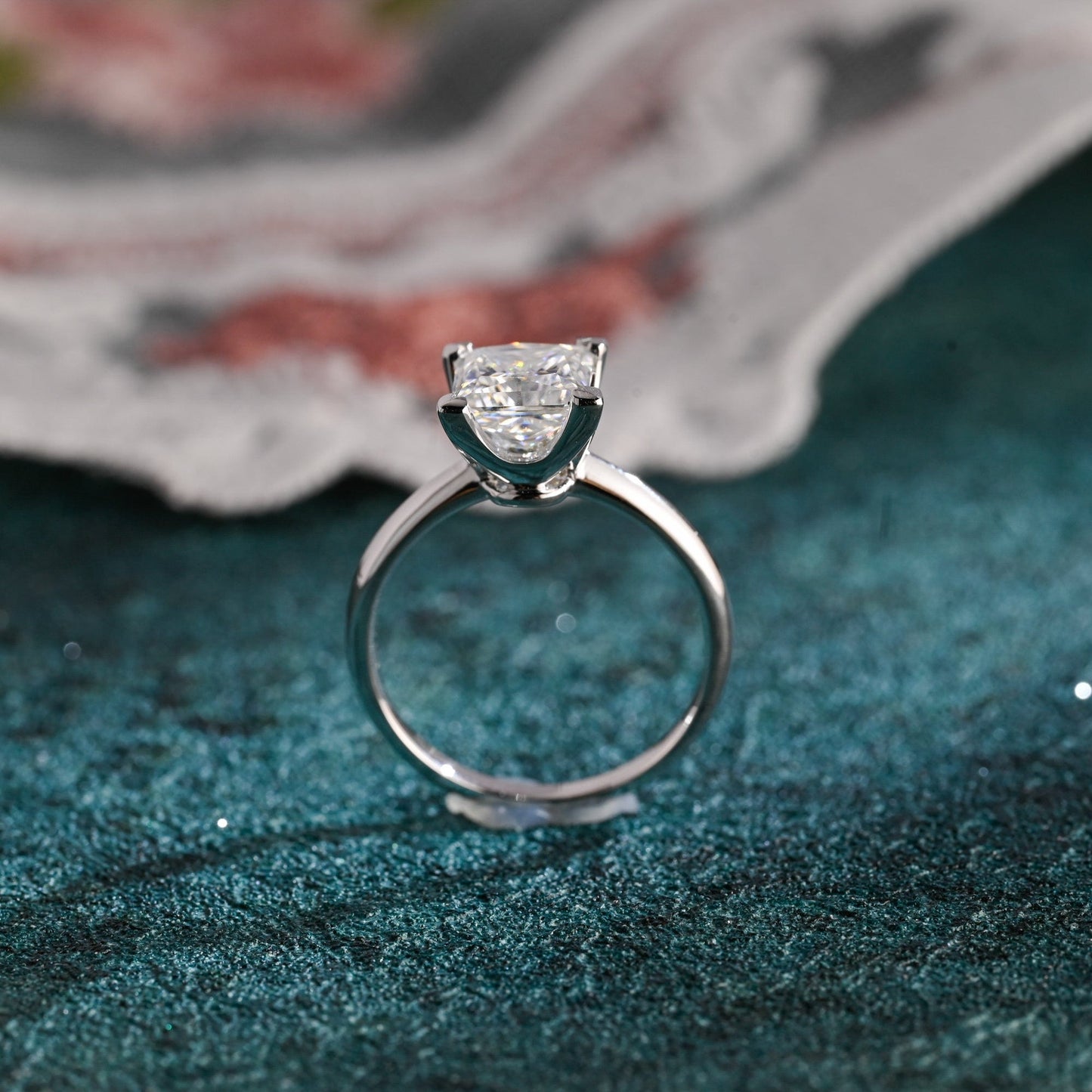 CausYou princess cut diamond engagement ring CausYou Solid Gold D/VS1 Princess Cut Diamond Engagement Ring, Lab Grown Diamond Solitaire Ring, Promise Ring, Gift for Women Wife