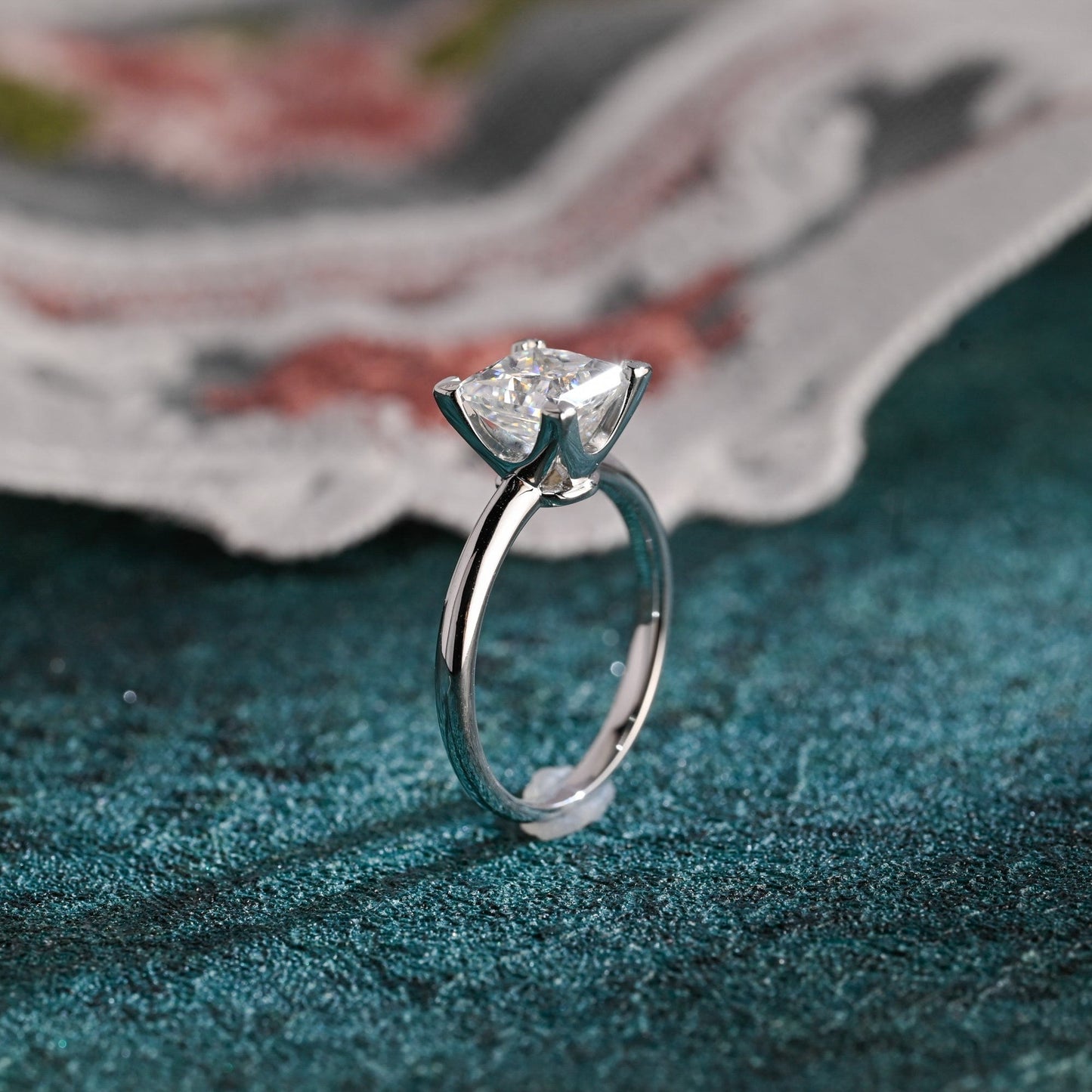 CausYou princess cut diamond engagement ring CausYou Solid Gold D/VS1 Princess Cut Diamond Engagement Ring, Lab Grown Diamond Solitaire Ring, Promise Ring, Gift for Women Wife