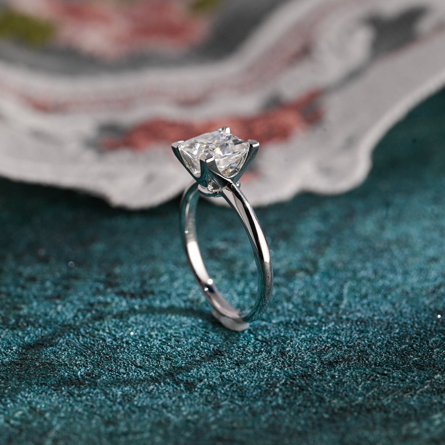CausYou princess cut diamond engagement ring CausYou Solid Gold D/VS1 Princess Cut Diamond Engagement Ring, Lab Grown Diamond Solitaire Ring, Promise Ring, Gift for Women Wife