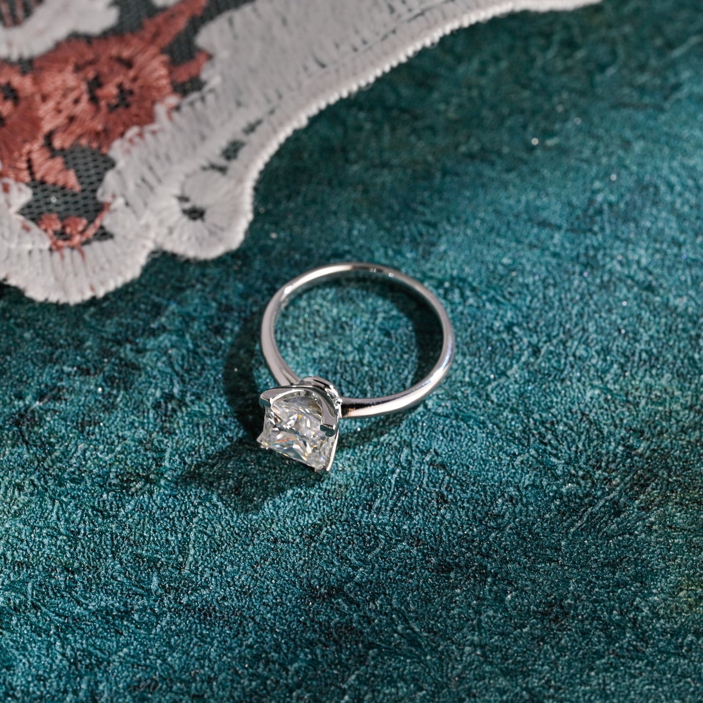 CausYou princess cut diamond engagement ring CausYou Solid Gold D/VS1 Princess Cut Diamond Engagement Ring, Lab Grown Diamond Solitaire Ring, Promise Ring, Gift for Women Wife