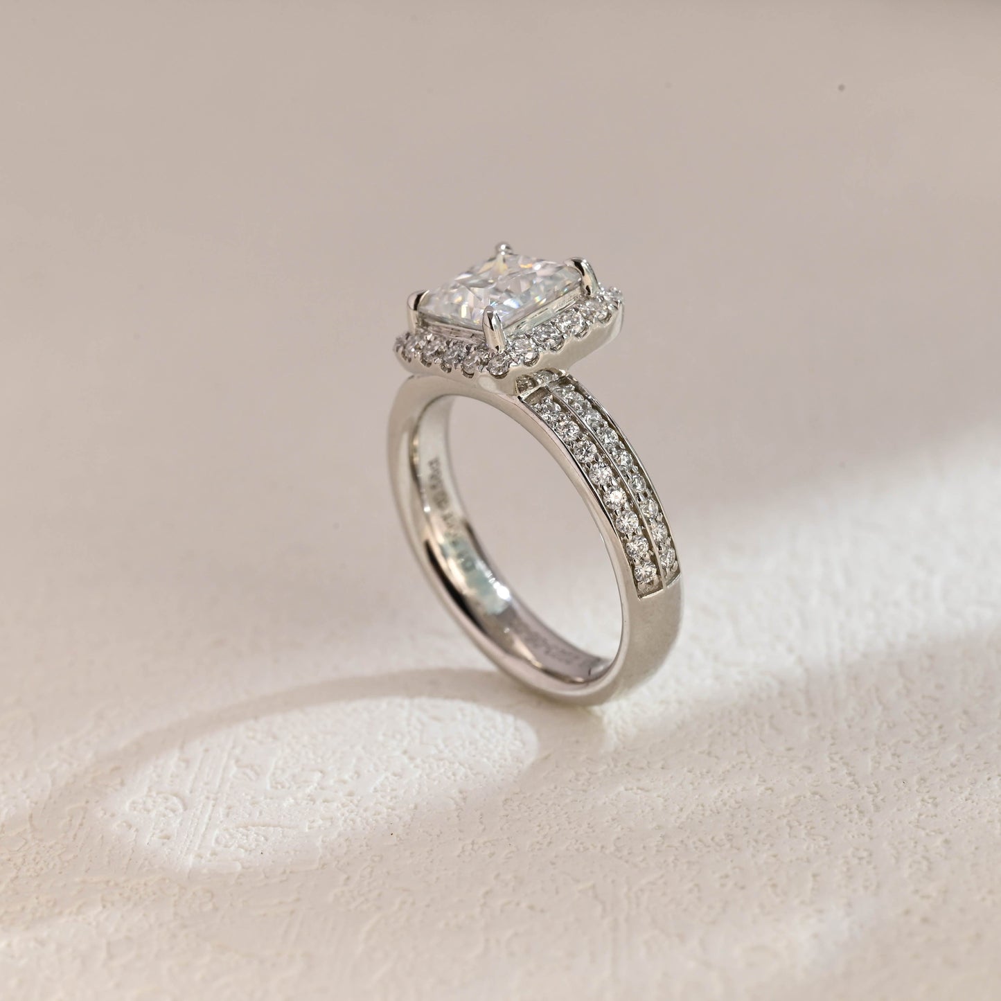 CausYou princess cut moissanite engagement ring Solid Gold Off-Centre Princess Cut Moissanite Engagement Ring, Promise Ring, Wedding Ring for Woman Wife