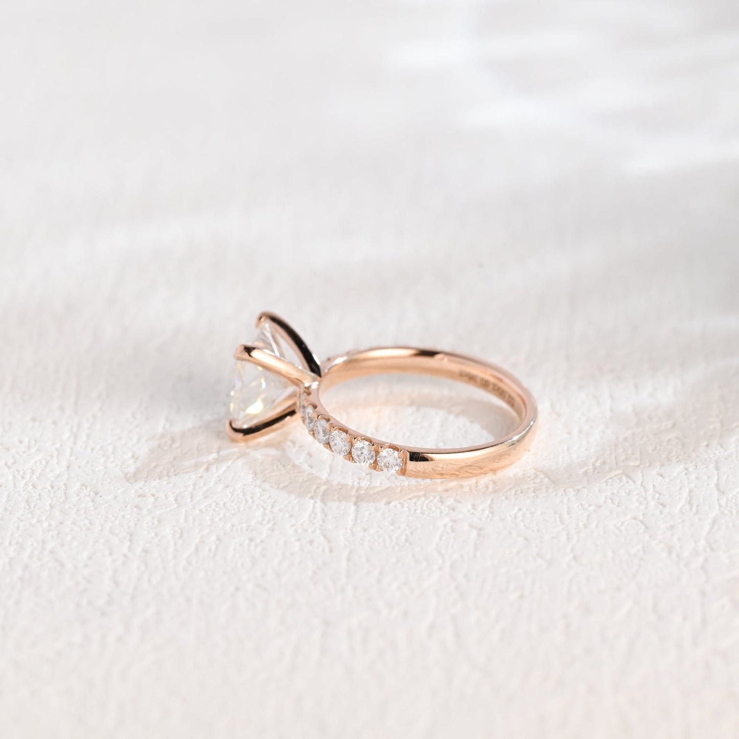 CausYou princess cut moissanite engagement ring Solid Gold Princess Cut Moissanite Engagement Ring, Promise Ring, Proposal Ring, Gift for Woman, Wife