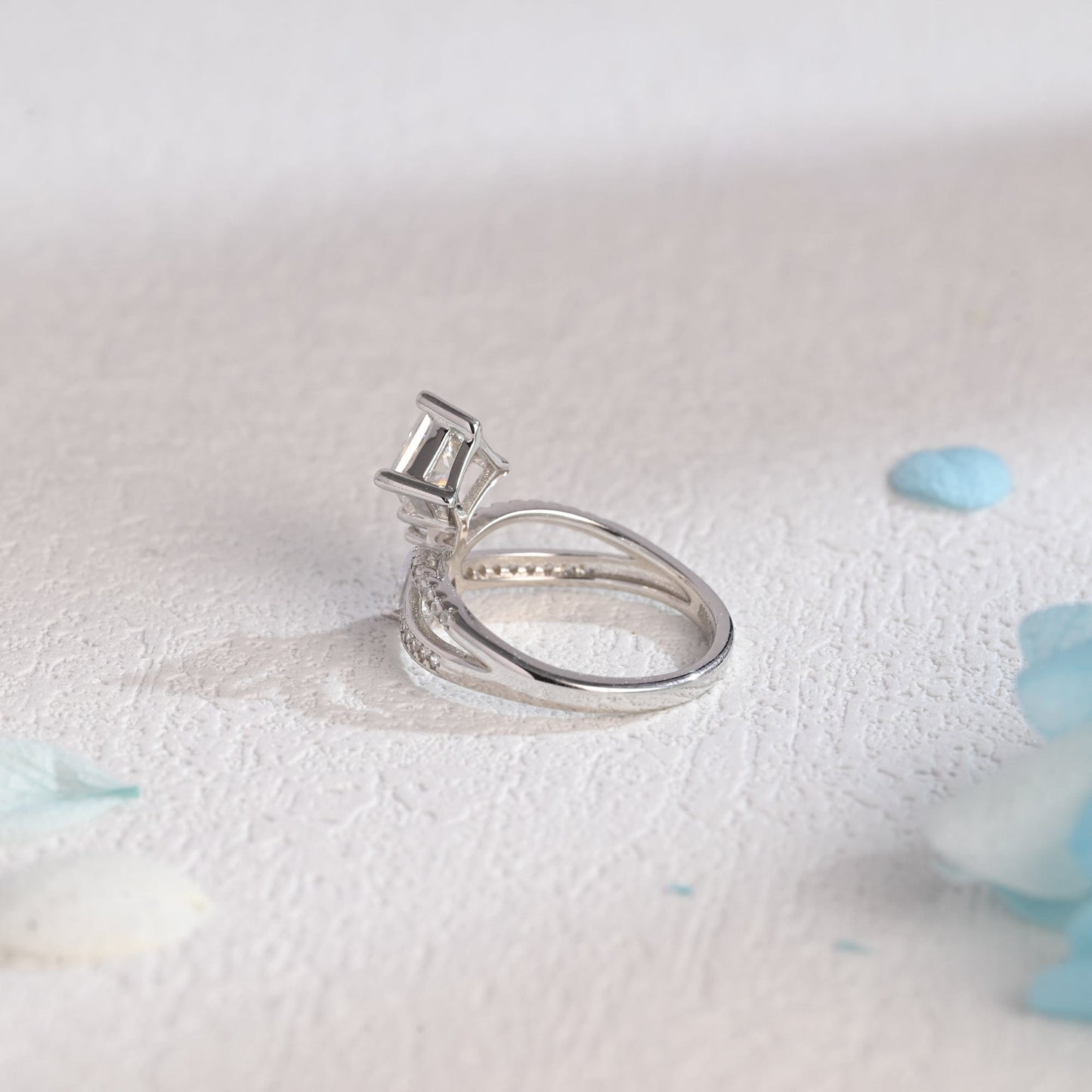 CausYou princess cut moissanite engagement ring Solid Gold Princess Cut Moissanite Engagement Ring, Promise Ring, Proposal Ring, Gift for Woman, Wife