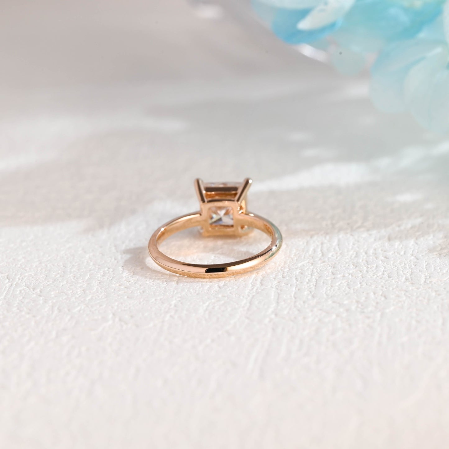 CausYou princess cut moissanite engagement ring Solid Gold Princess Cut Moissanite Engagement Ring, Solitaire Promise Ring, Proposal Ring, Gift for Woman, Wife