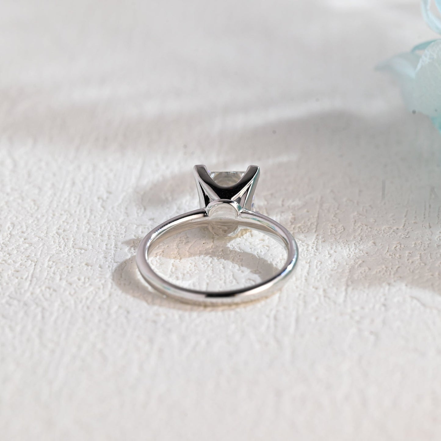 CausYou princess cut moissanite engagement ring Solid Gold Princess Cut Moissanite Engagement Ring, Solitaire Wedding Ring, Promise Ring, Gift for Women, Wife