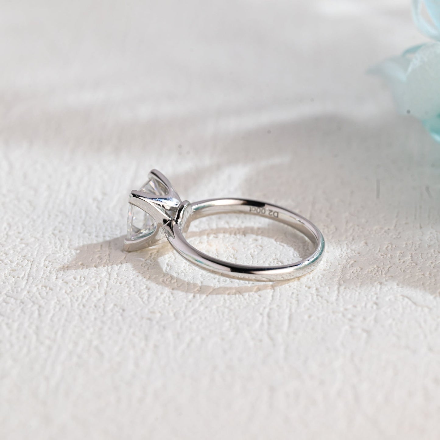 CausYou princess cut moissanite engagement ring Solid Gold Princess Cut Moissanite Engagement Ring, Solitaire Wedding Ring, Promise Ring, Gift for Women, Wife