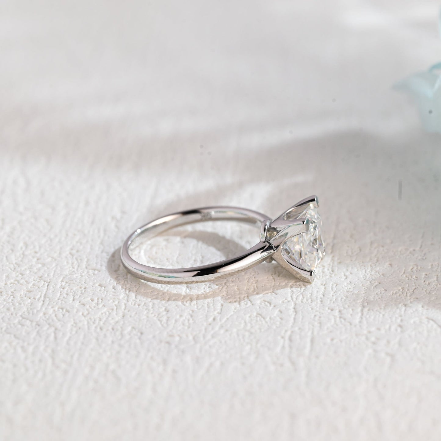 CausYou princess cut moissanite engagement ring Solid Gold Princess Cut Moissanite Engagement Ring, Solitaire Wedding Ring, Promise Ring, Gift for Women, Wife