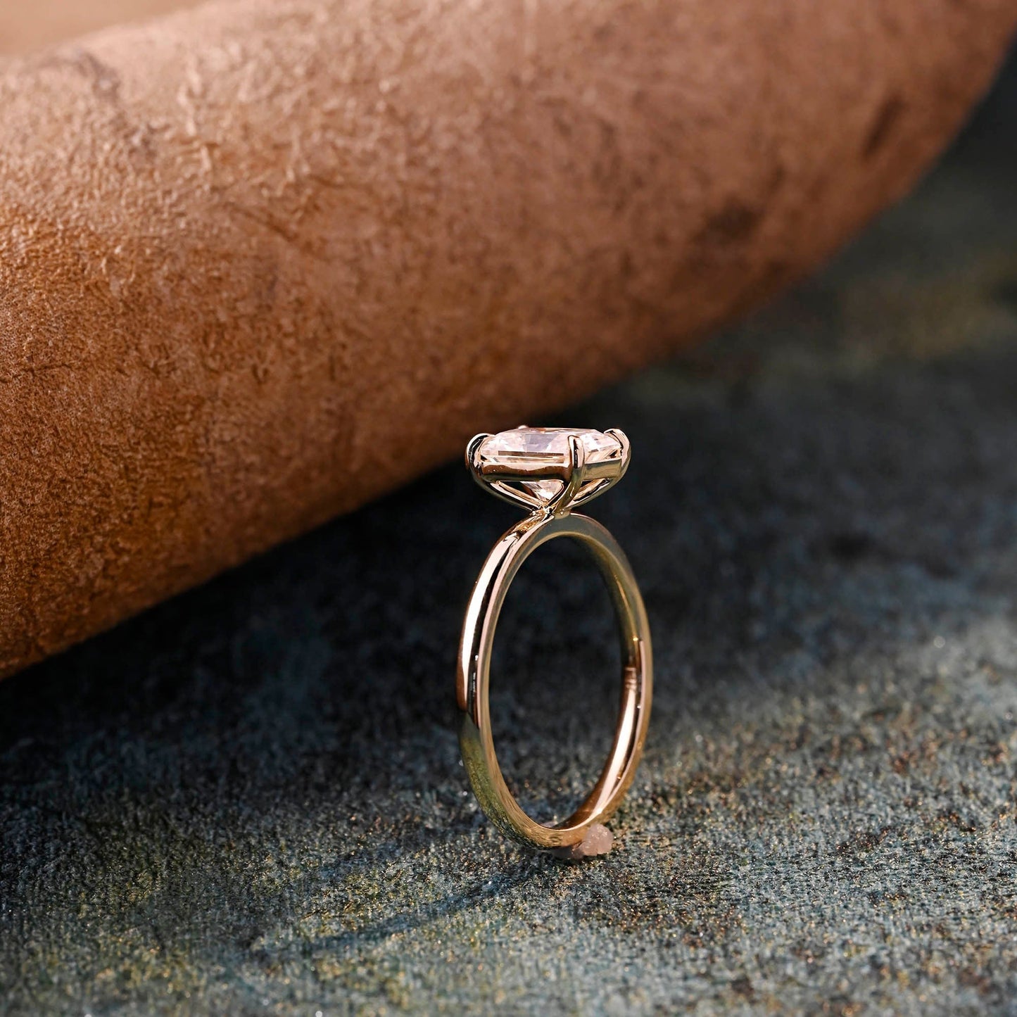 CausYou radiant cut diamond engagement ring CausYou Solid Gold D/VS1 Radiant Cut Lab Grown Diamond Engagement Ring, Solitaire Classic Wedding Bridal Ring