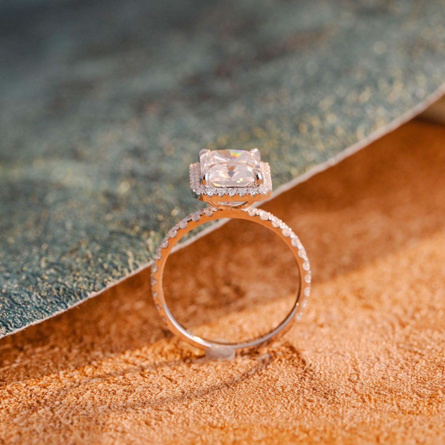CausYou radiant cut diamond engagement ring Solid Gold D/VS1 Radiant Cut Lab Grown Diamond Engagement Ring, Promise Ring, Gift for Wife