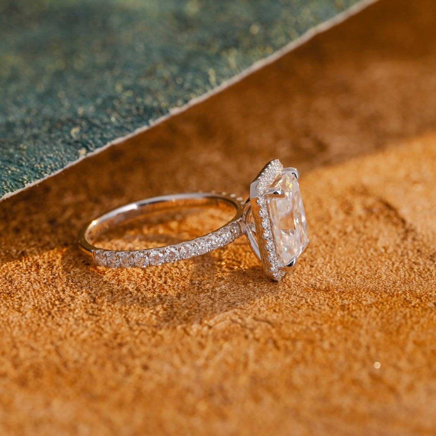 CausYou radiant cut diamond engagement ring Solid Gold D/VS1 Radiant Cut Lab Grown Diamond Engagement Ring, Promise Ring, Gift for Wife