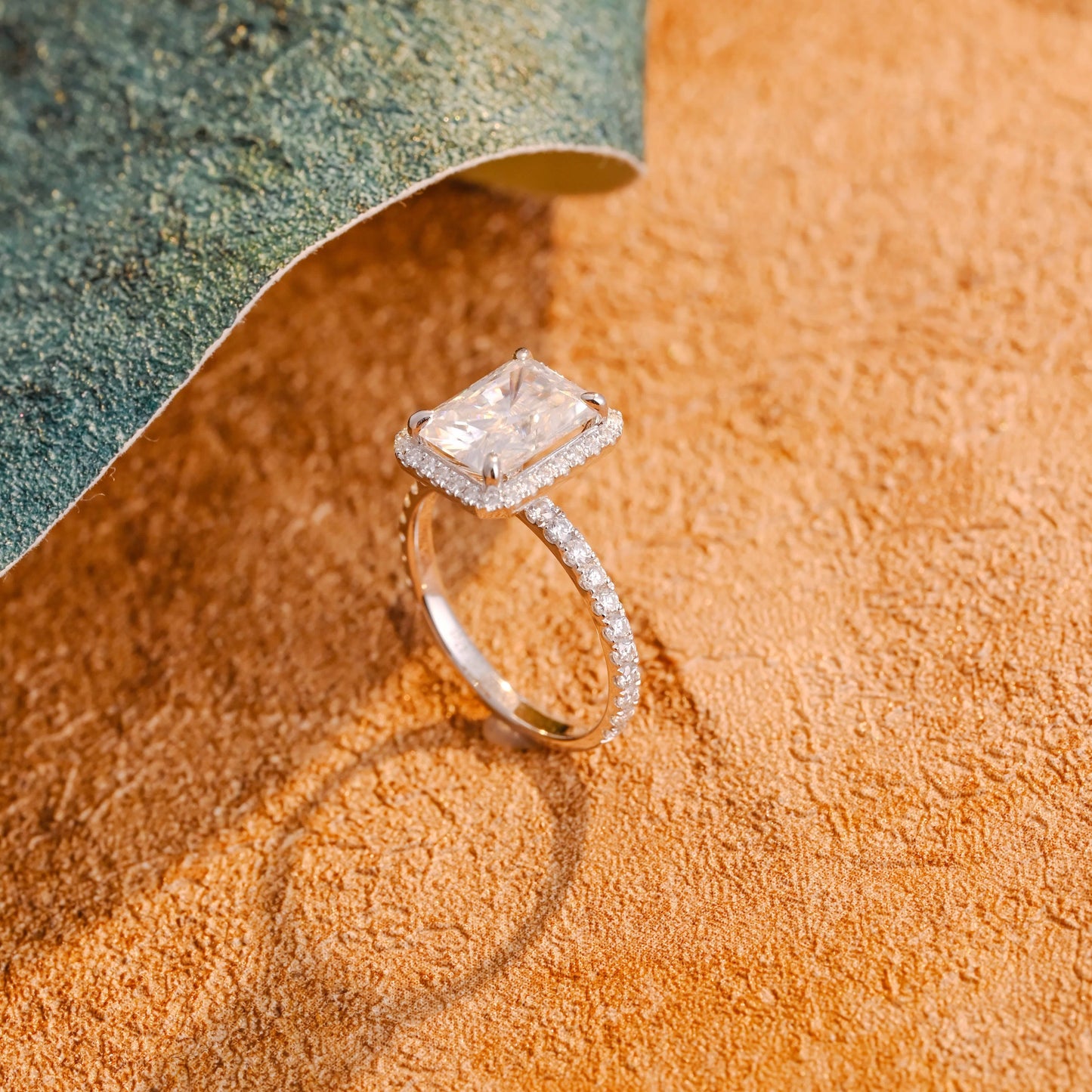 CausYou radiant cut diamond engagement ring Solid Gold D/VS1 Radiant Cut Lab Grown Diamond Engagement Ring, Promise Ring, Gift for Wife