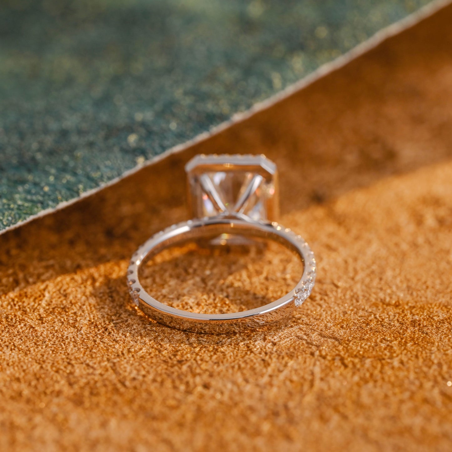 CausYou radiant cut diamond engagement ring Solid Gold D/VS1 Radiant Cut Lab Grown Diamond Engagement Ring, Promise Ring, Gift for Wife