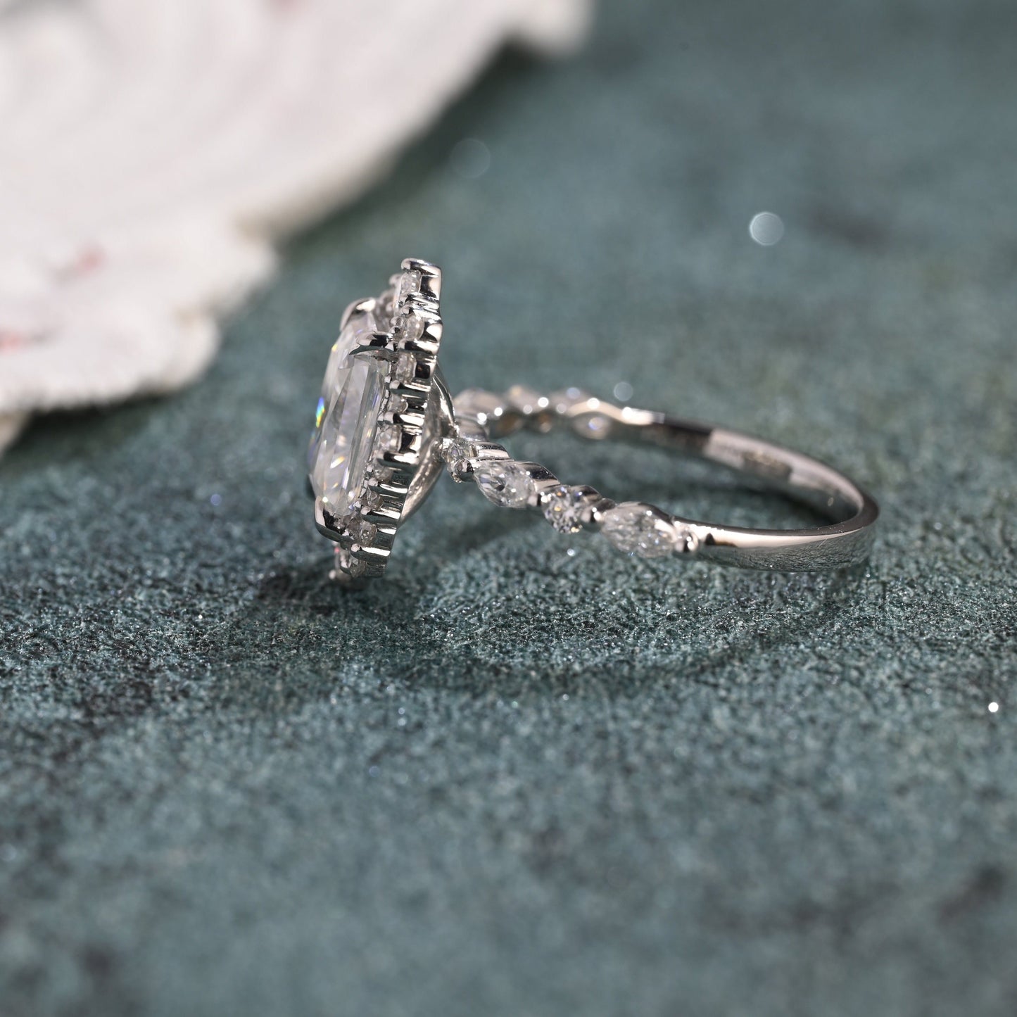 CausYou radiant cut diamond engagement ring Solid Gold D/VS1 Radiant Cut Lab Grown Diamond Engagement Ring, Promise Ring, Gift for Woman Wife