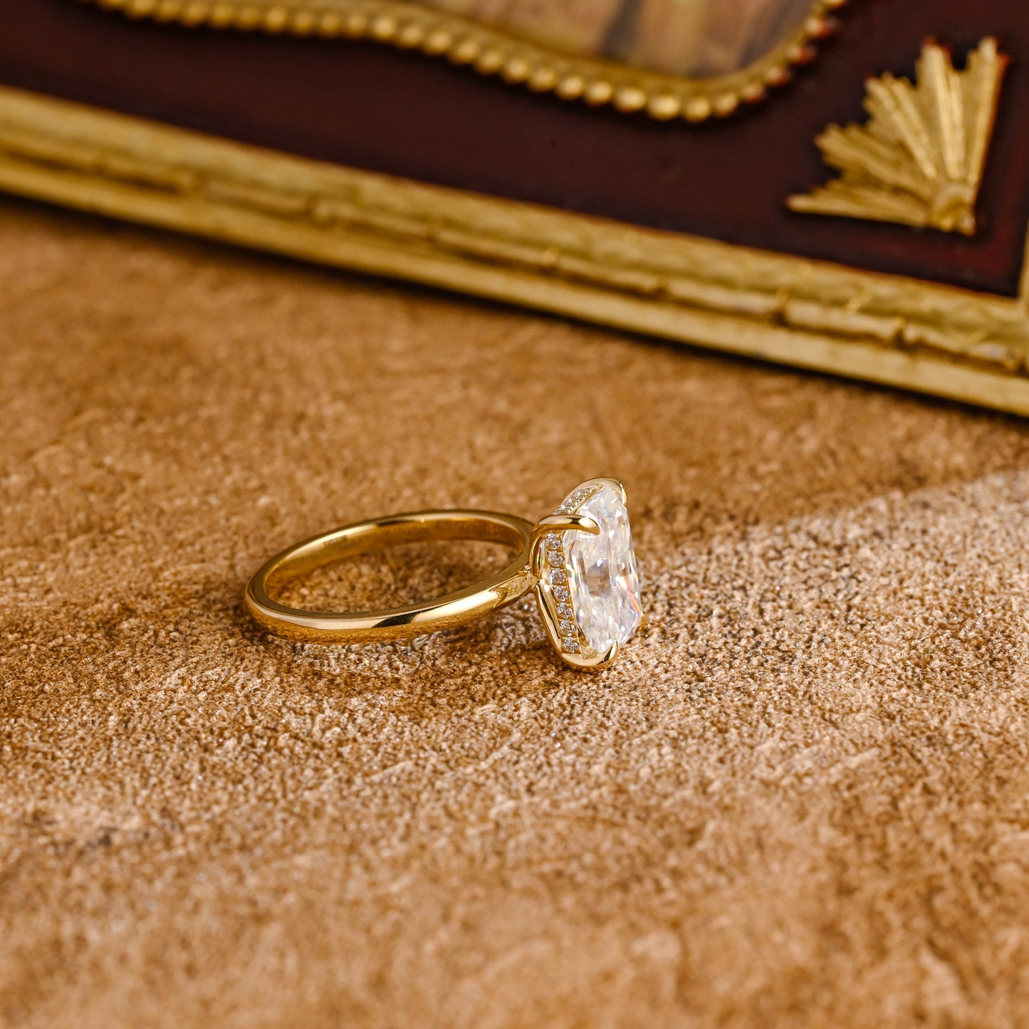 CausYou radiant cut diamond engagement ring Solid Gold D/VS1 Radiant Cut Lab Grown Diamond Engagement Ring, Promise Ring, Gift for Women Wife