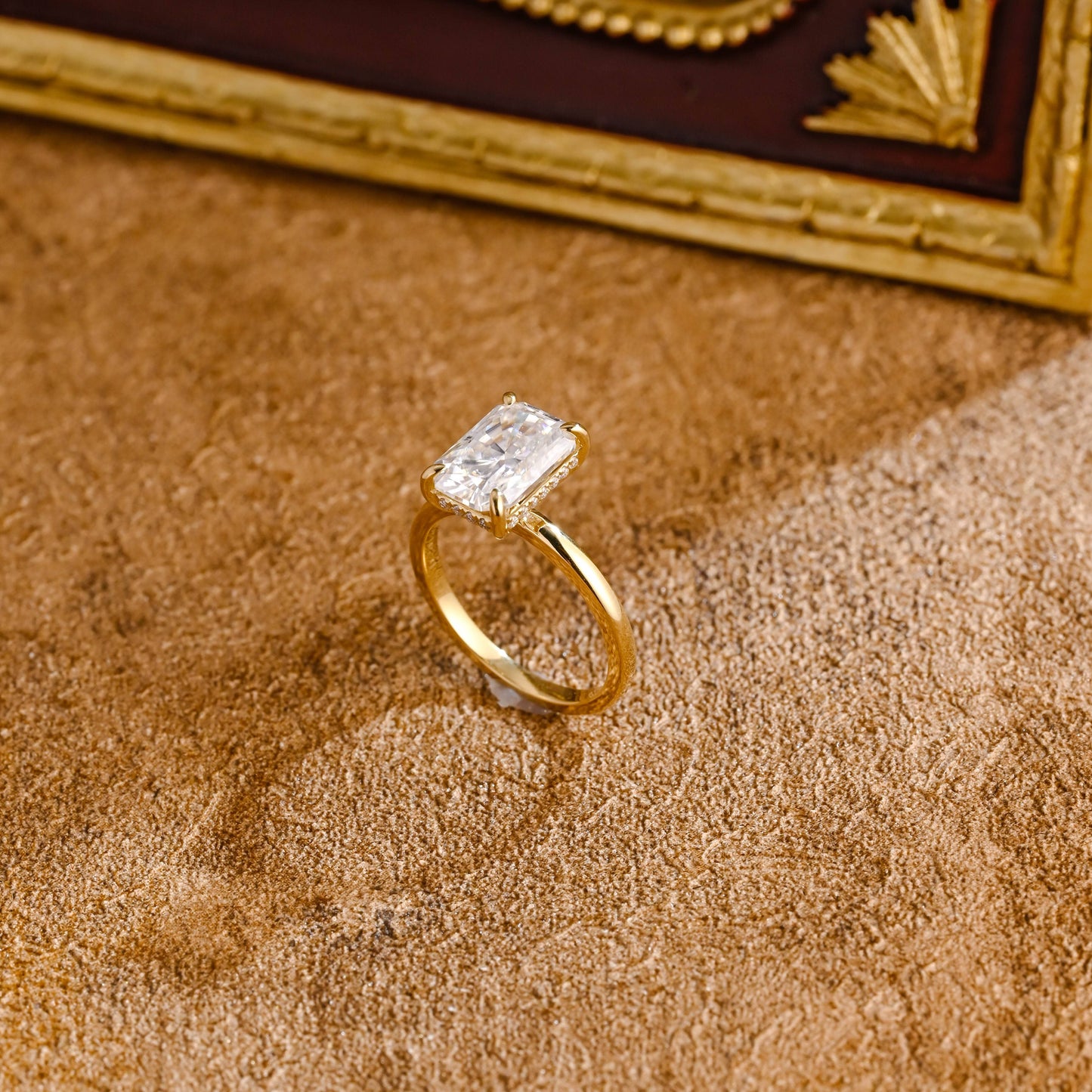 CausYou radiant cut diamond engagement ring Solid Gold D/VS1 Radiant Cut Lab Grown Diamond Engagement Ring, Promise Ring, Gift for Women Wife