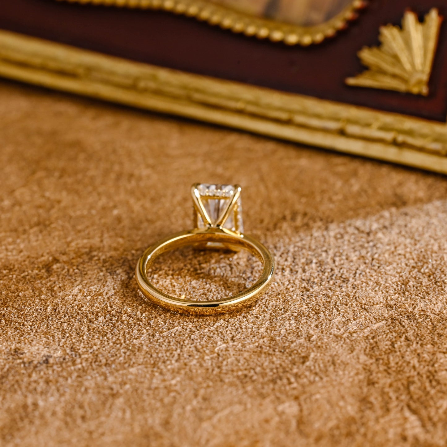 CausYou radiant cut diamond engagement ring Solid Gold D/VS1 Radiant Cut Lab Grown Diamond Engagement Ring, Promise Ring, Gift for Women Wife