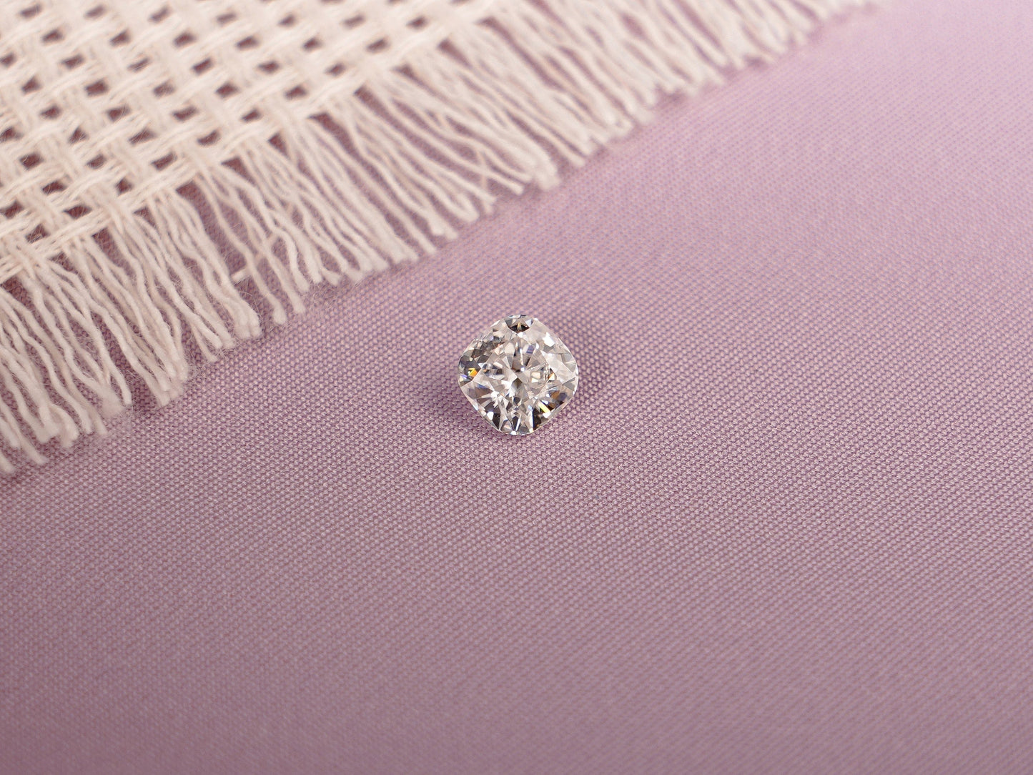 CausYou Rings Cushion D Color VVS1 Clarity GRA Certified Crushed Ice Loose Stone for Jewelry Making Anniversary Gift