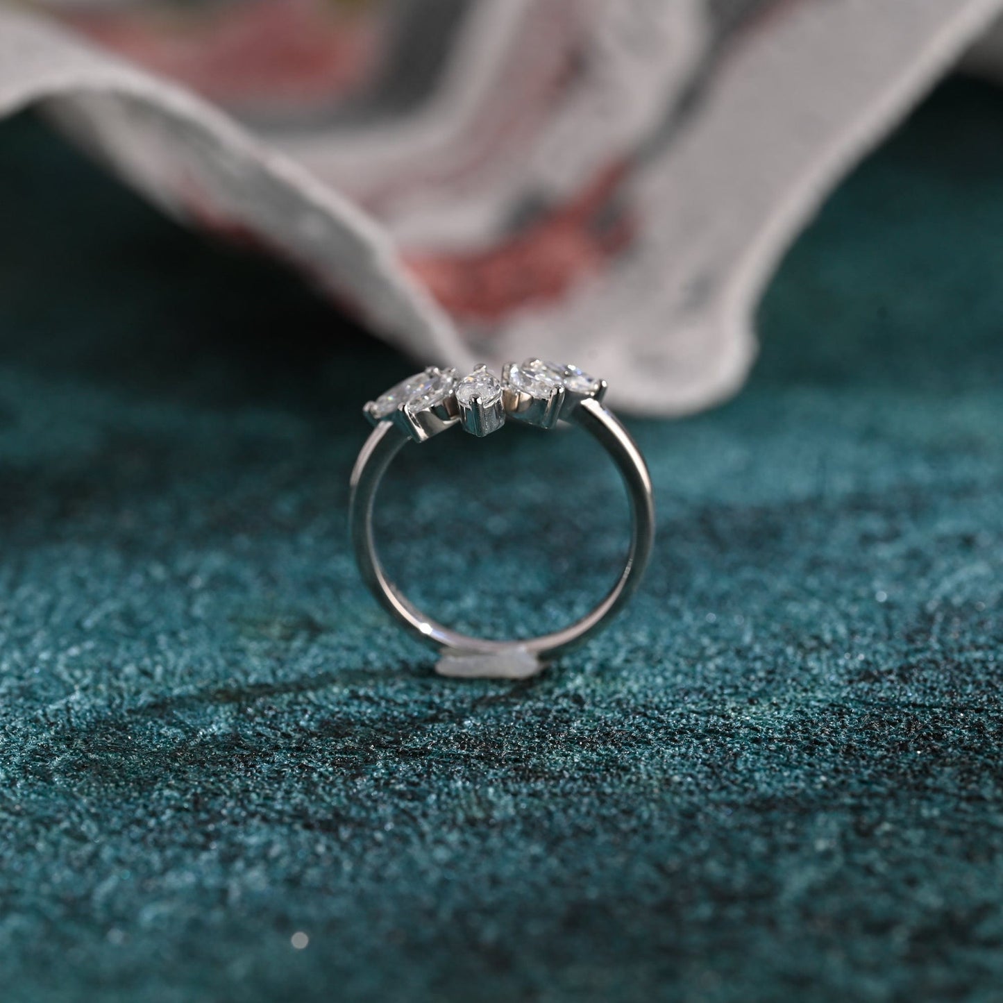 CausYou round cut diamond engagement ring Solid Gold Lab Grown Diamond Wedding Band, Curved Wedding Ring, Gift for Woman Wife