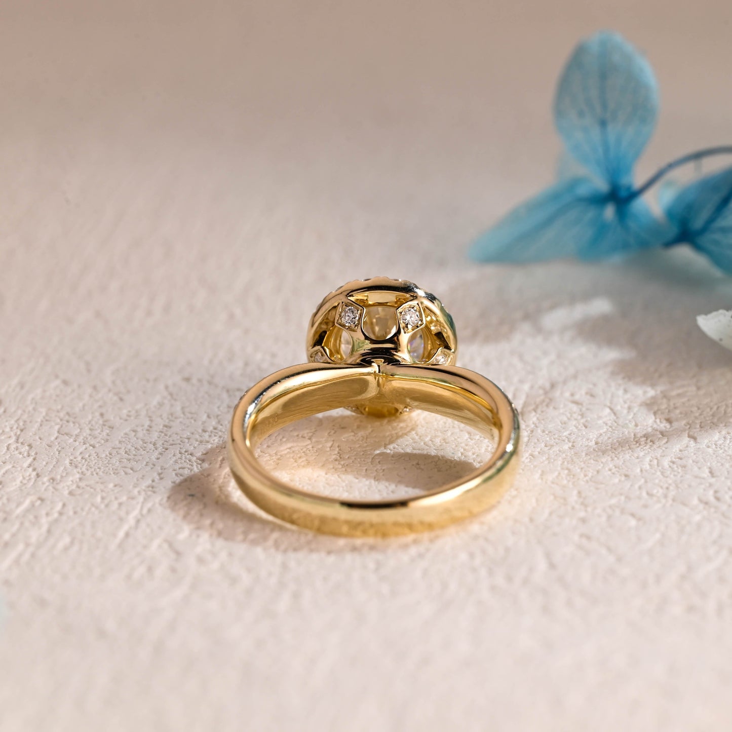 CausYou round cut moissanite engagement ring Solid Gold Round Cut Moissanite Engagement Ring, Proposal Ring, Vintage Wedding Ring for Women, Wife