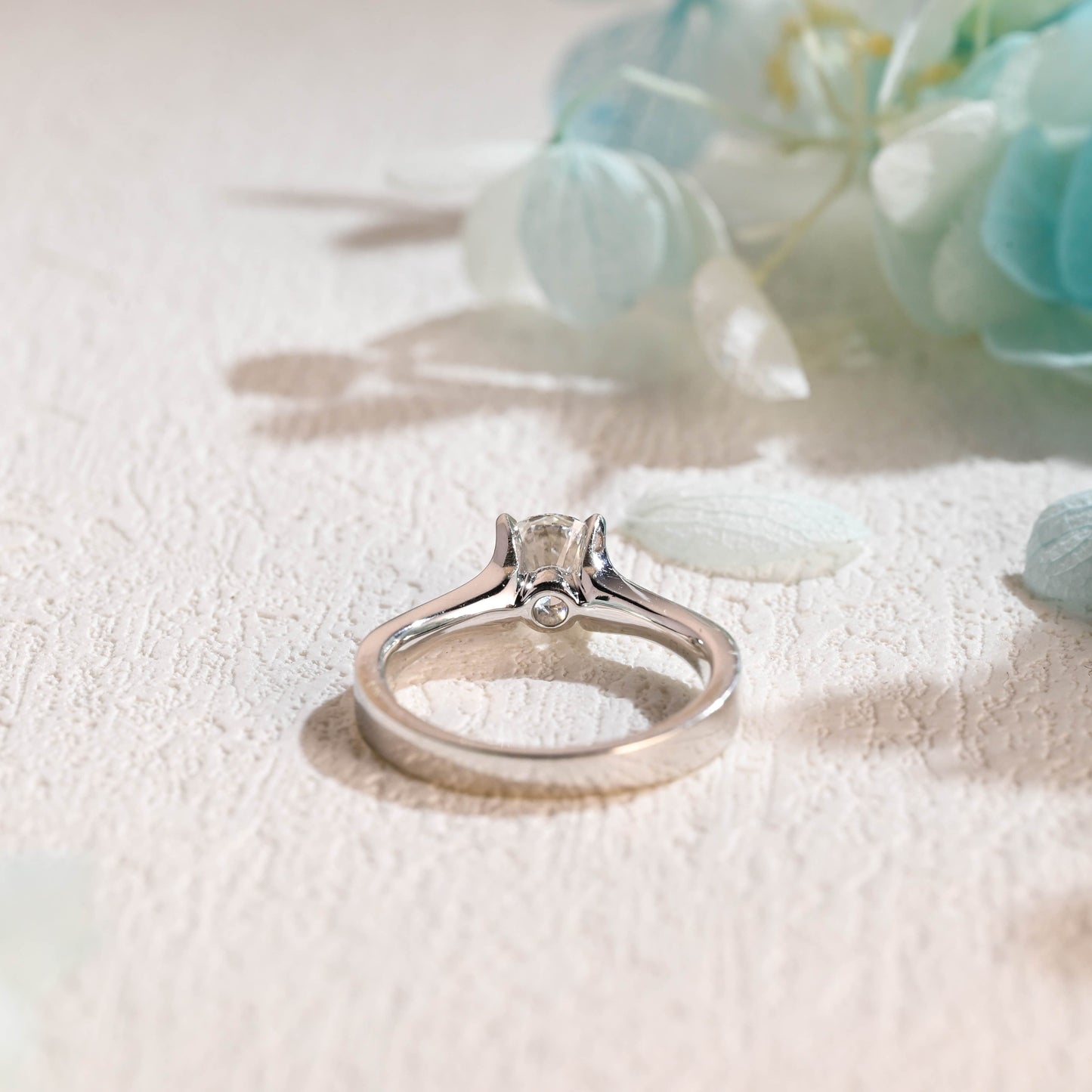 CausYou round cut moissanite engagement ring Solid Gold Round Cut Moissanite Engagement Ring, Solitaire Promise Ring, Bridal Ring, Gift for Women
