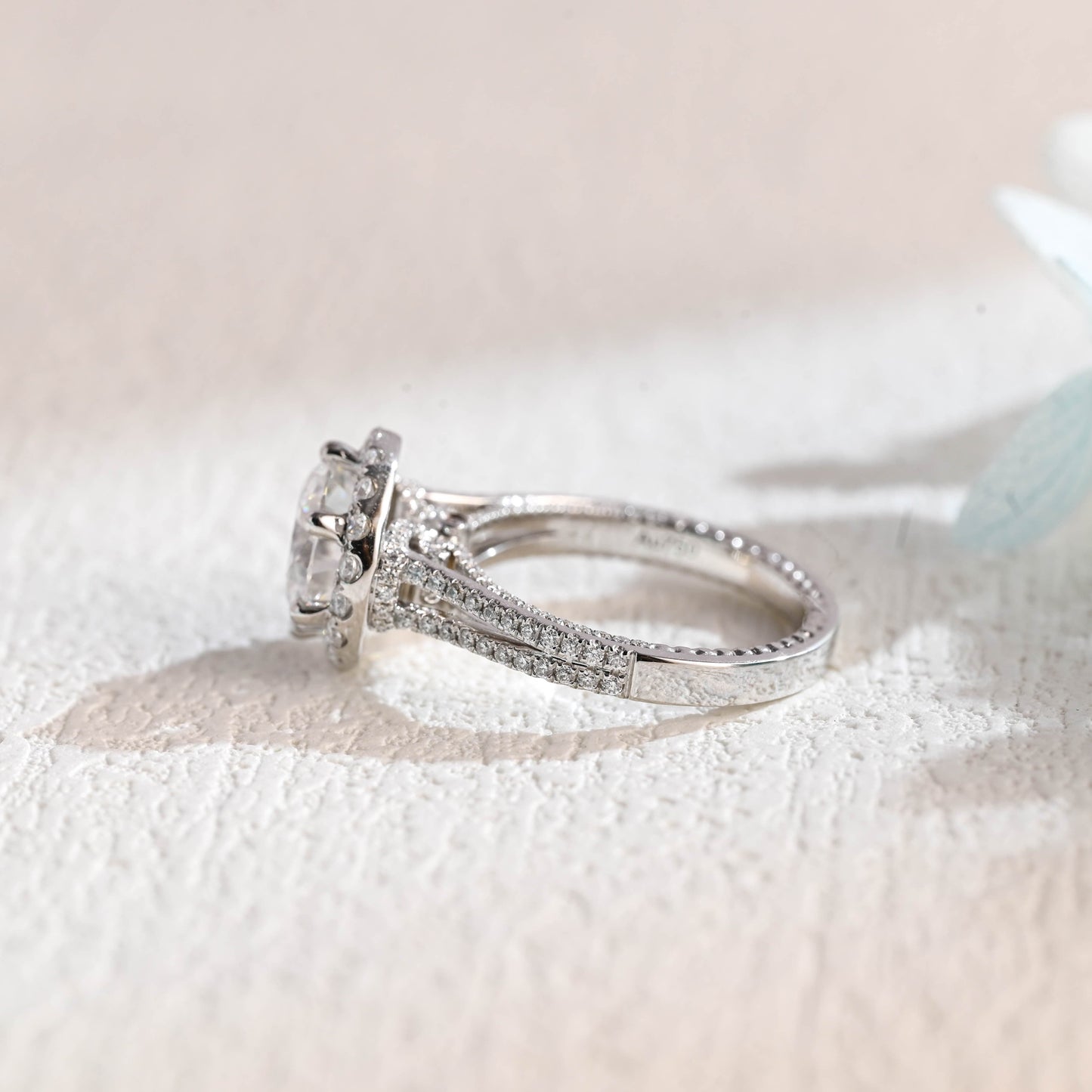 CausYou round cut moissanite engagement ring Solid Gold Round Cut Moissanite Engagement Ring, Vintage Promise Ring, Proposal Ring, Gift for Woman, Wife