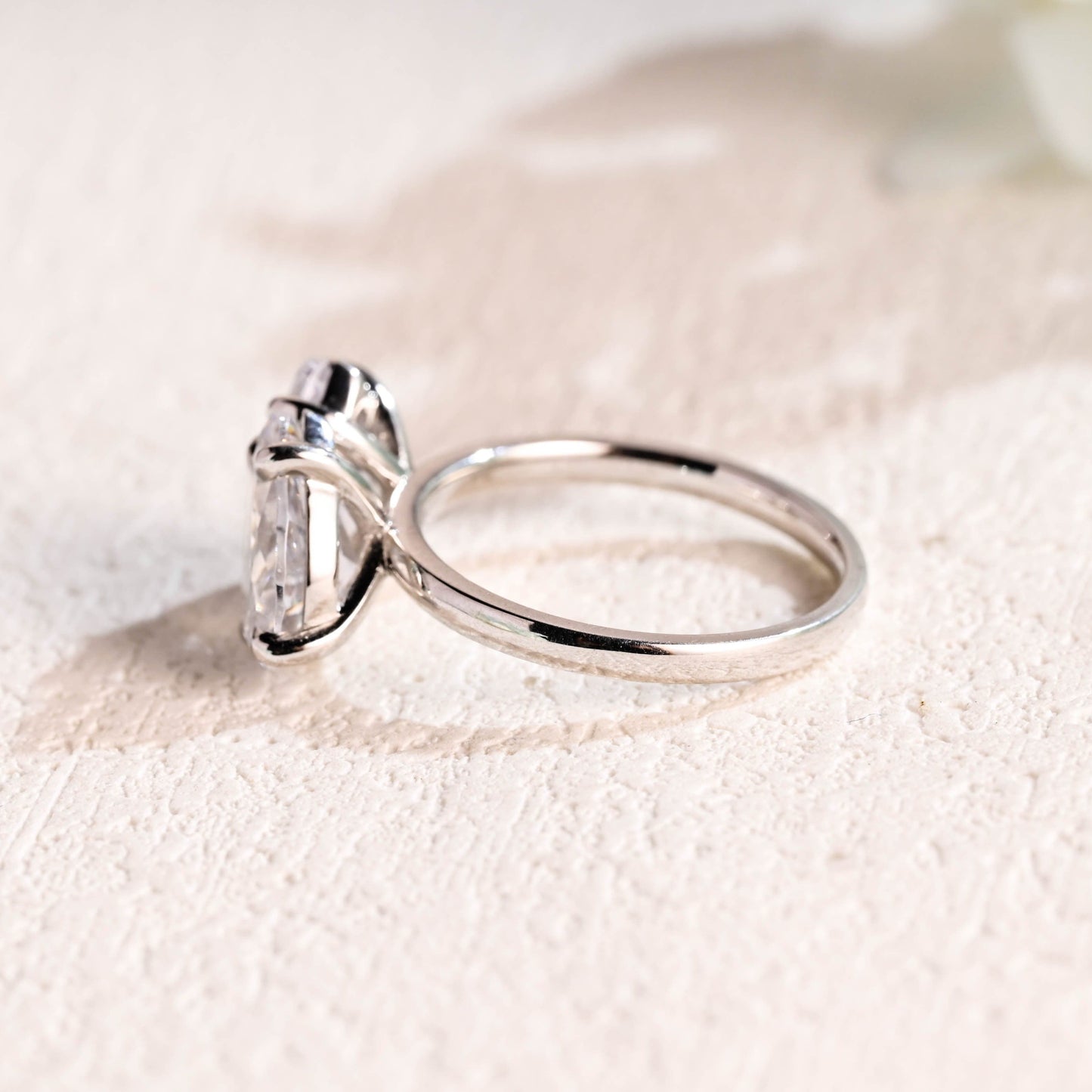 CausYou toi et moi engagement ring Solid Gold Toi et Moi Ring, Pear Cut Moissanite Engagement Ring, Promise Ring, Gift for Women Wife
