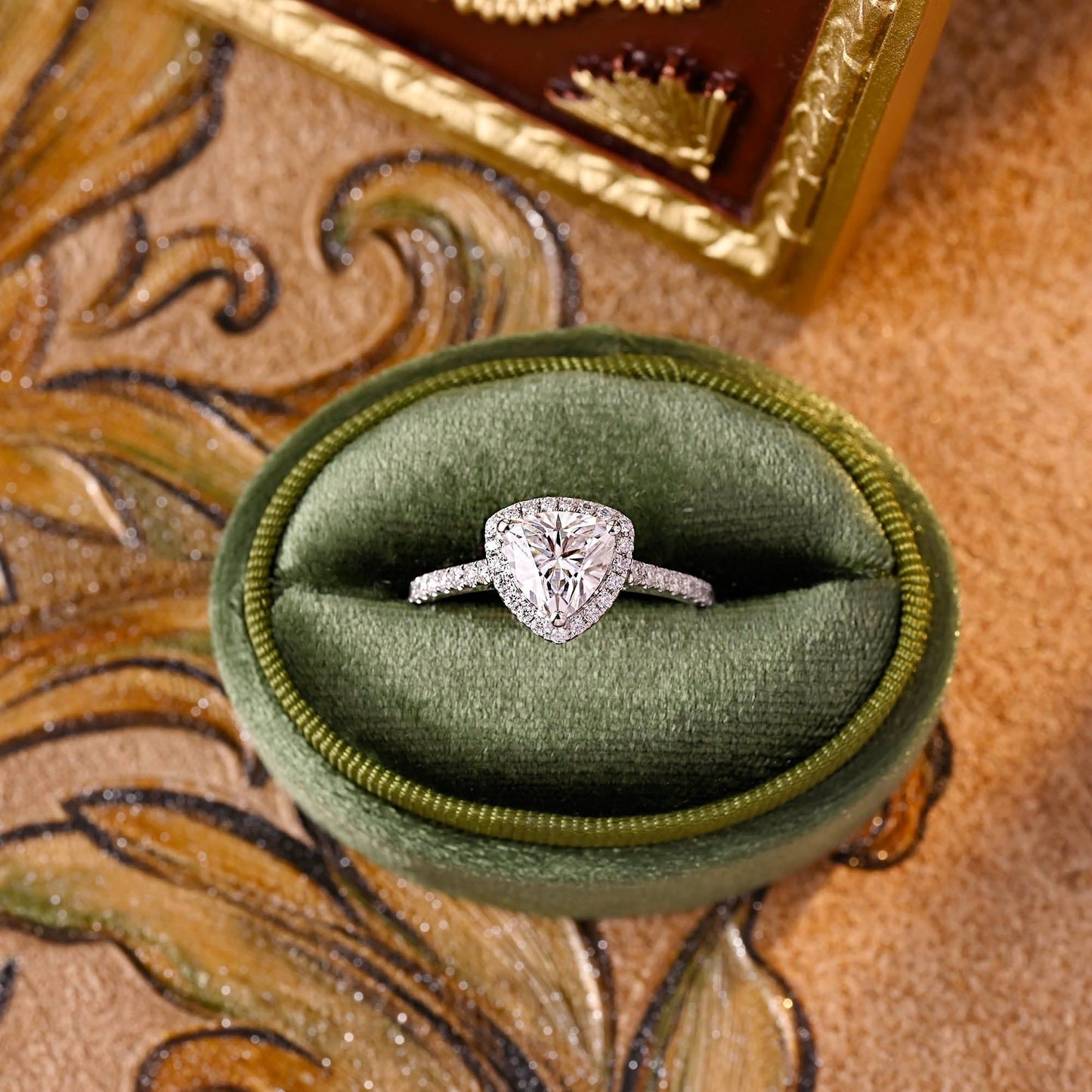 CausYou trillion cut diamond engagement ring CausYou Solid Gold D/VS1 Trillion Cut Diamond Ring, Lab Grown Diamond Engagement Ring, Wedding Promise Ring