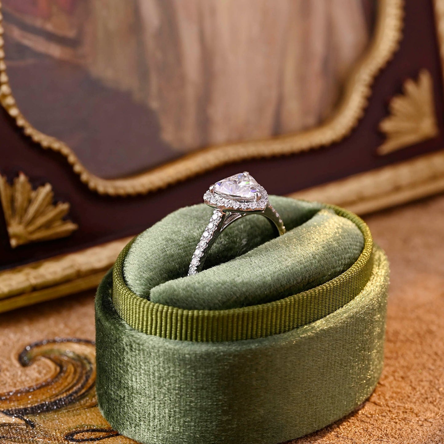 CausYou trillion cut diamond engagement ring CausYou Solid Gold D/VS1 Trillion Cut Diamond Ring, Lab Grown Diamond Engagement Ring, Wedding Promise Ring