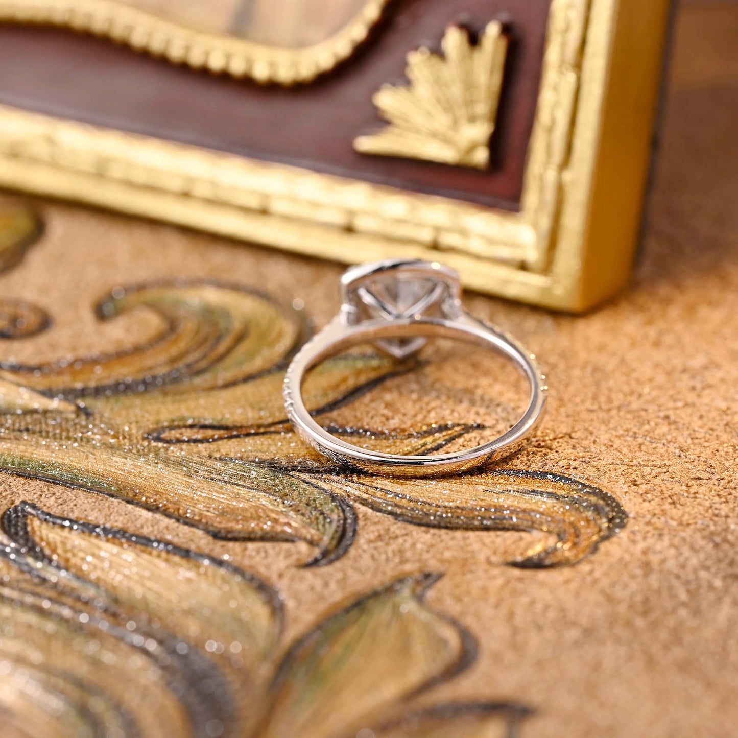 CausYou trillion cut diamond engagement ring CausYou Solid Gold D/VS1 Trillion Cut Diamond Ring, Lab Grown Diamond Engagement Ring, Wedding Promise Ring
