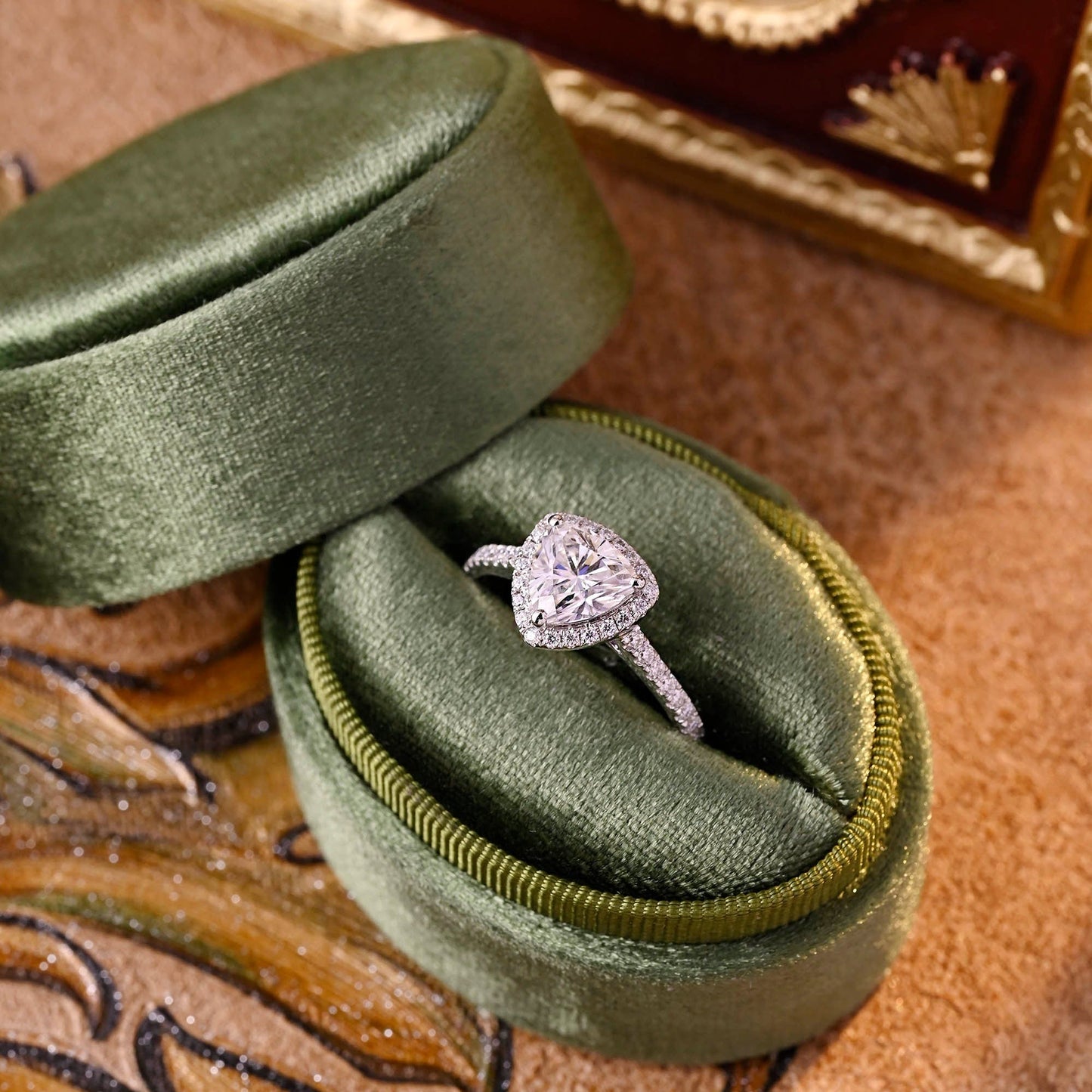 CausYou trillion cut diamond engagement ring CausYou Solid Gold D/VS1 Trillion Cut Diamond Ring, Lab Grown Diamond Engagement Ring, Wedding Promise Ring