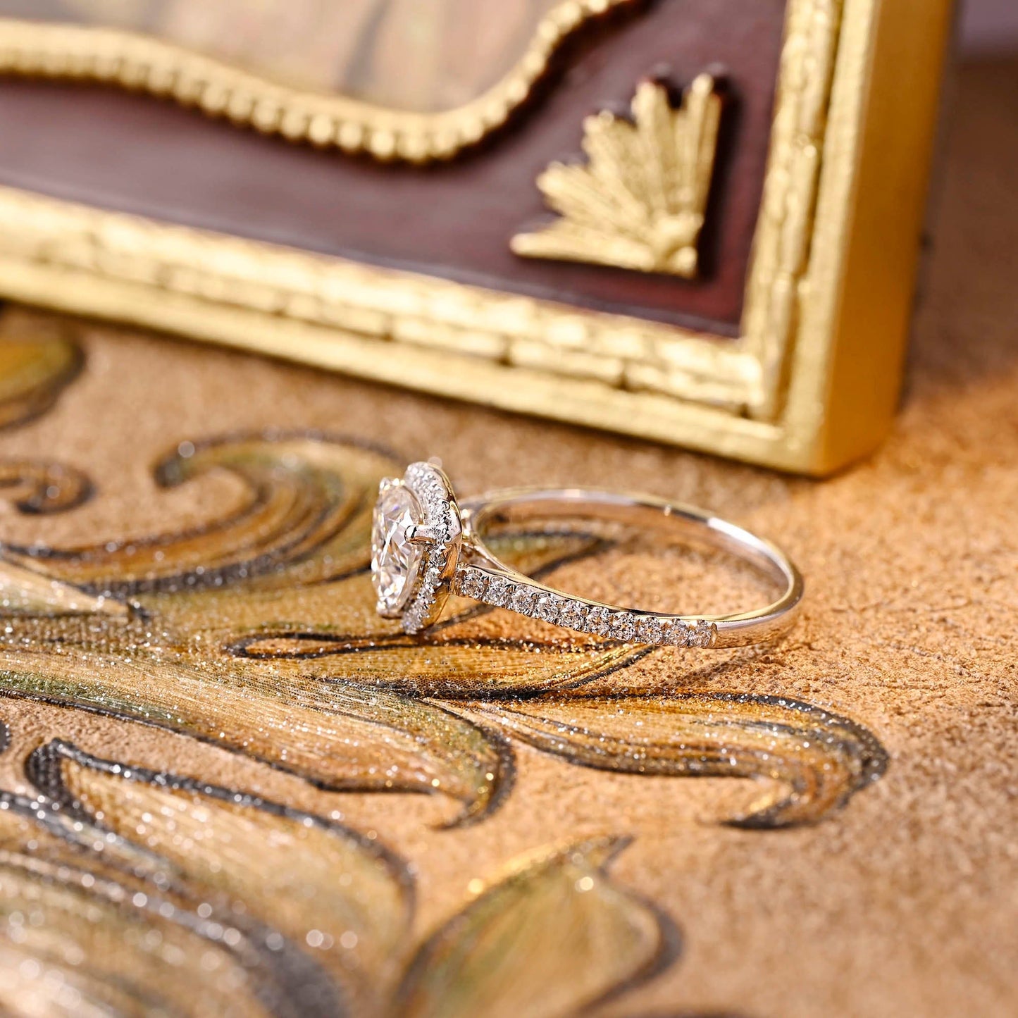 CausYou trillion cut diamond engagement ring CausYou Solid Gold D/VS1 Trillion Cut Diamond Ring, Lab Grown Diamond Engagement Ring, Wedding Promise Ring