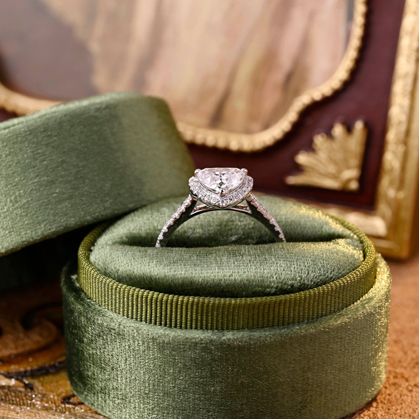 CausYou trillion cut diamond engagement ring CausYou Solid Gold D/VS1 Trillion Cut Diamond Ring, Lab Grown Diamond Engagement Ring, Wedding Promise Ring