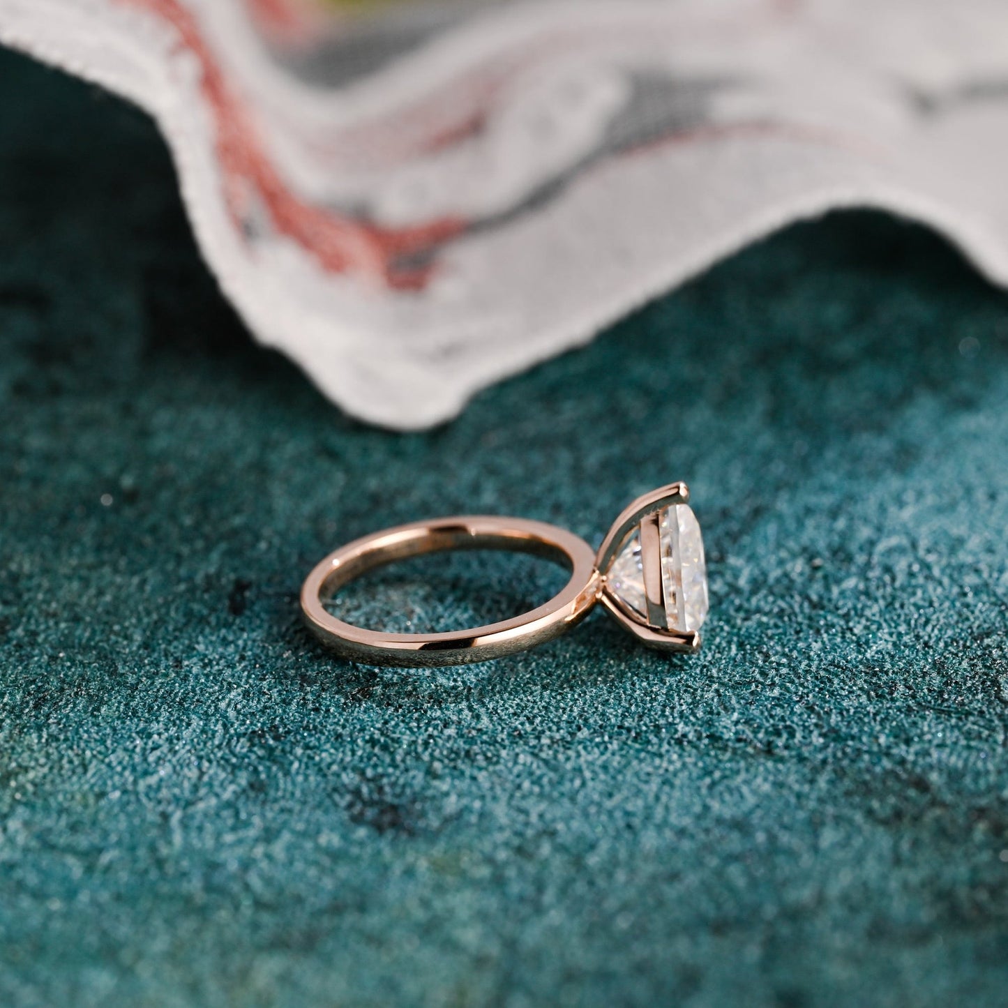 CausYou trillion cut diamond engagement ring CausYou Solid Gold D/VS1 Trillion Cut Lab Grown Diamond Ring, Trilliant Engagement Ring, Wedding Bridal Ring