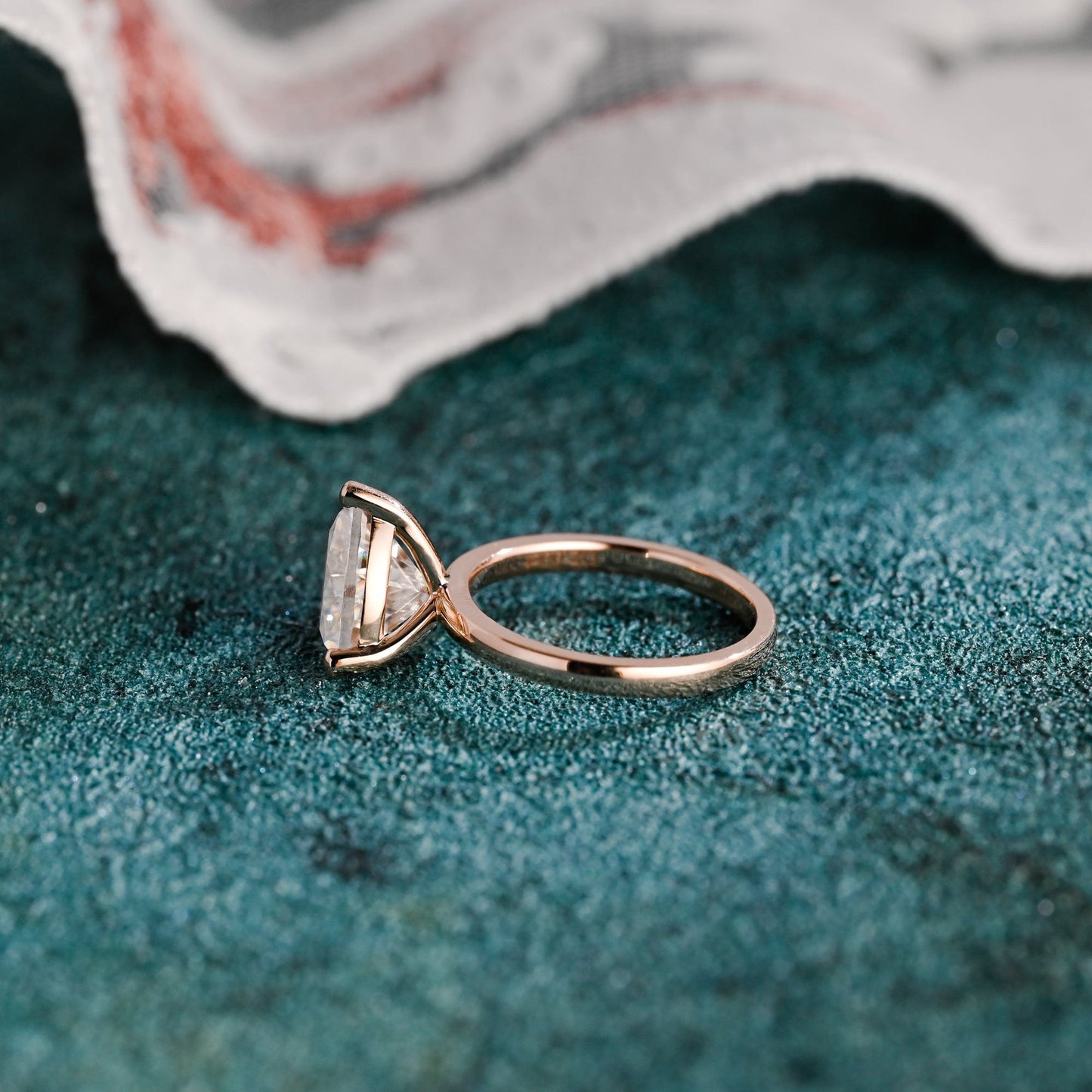CausYou trillion cut diamond engagement ring CausYou Solid Gold D/VS1 Trillion Cut Lab Grown Diamond Ring, Trilliant Engagement Ring, Wedding Bridal Ring
