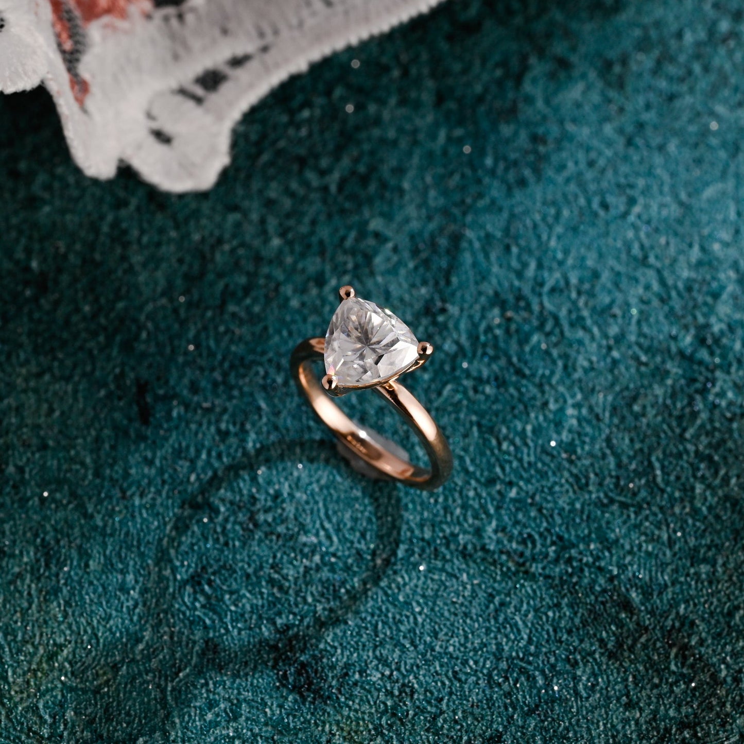 CausYou trillion cut diamond engagement ring CausYou Solid Gold D/VS1 Trillion Cut Lab Grown Diamond Ring, Trilliant Engagement Ring, Wedding Bridal Ring
