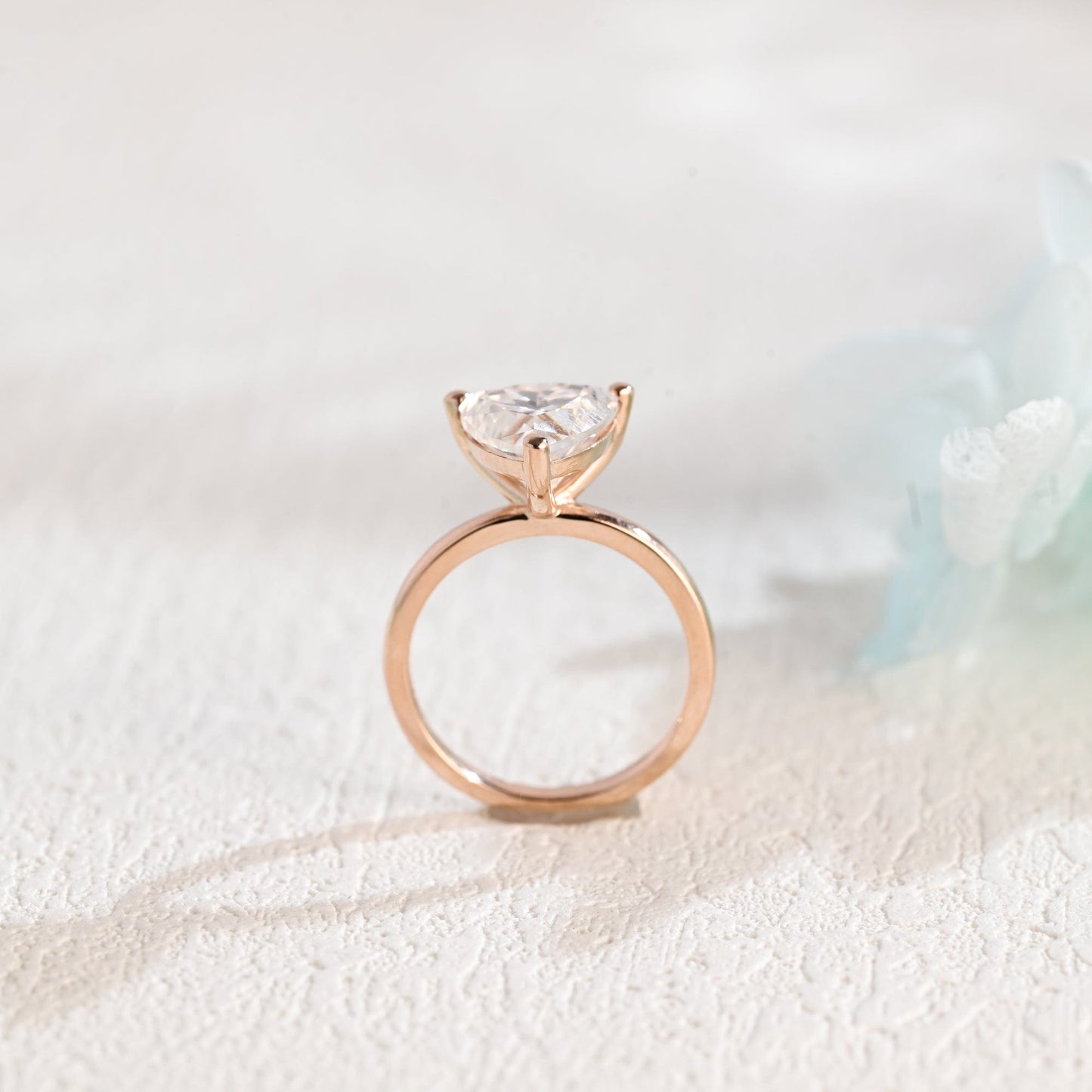CausYou trillion cut moissanite engagement ring CausYou Solid Gold Solitaire Trilliant Cut Moissanite Engagement Ring, Minimalist Promise Ring, Proposal Ring, Gift for Woman, Wife