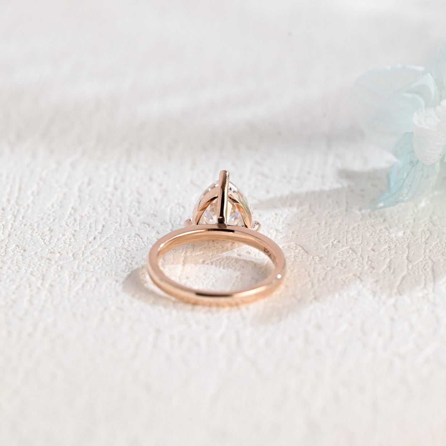 CausYou trillion cut moissanite engagement ring CausYou Solid Gold Solitaire Trilliant Cut Moissanite Engagement Ring, Minimalist Promise Ring, Proposal Ring, Gift for Woman, Wife