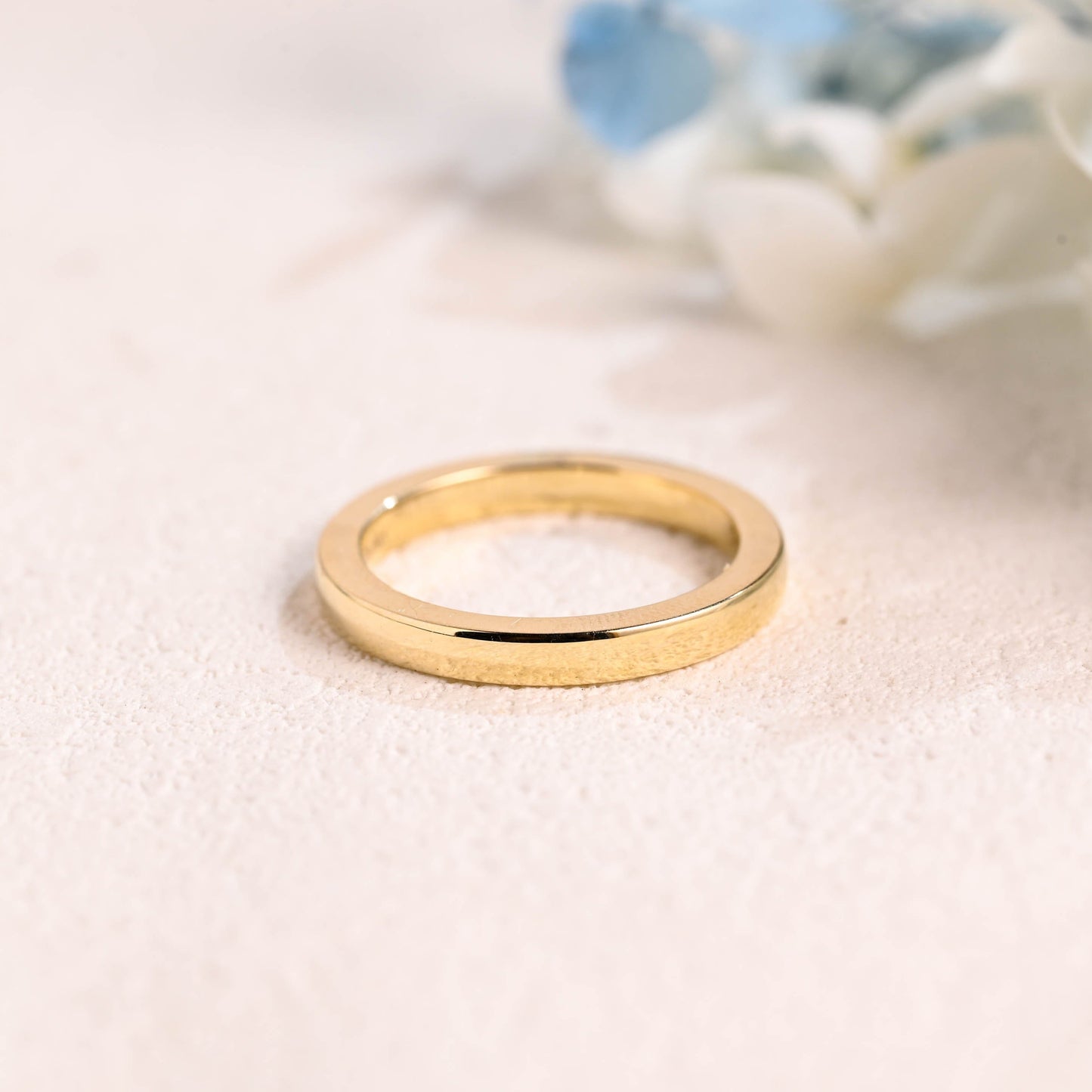 CausYou women's wedding ring Solid Gold Princess & Round Cut Moissanite Wedding Band