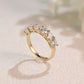 Solid Gold 4mm Cushion Cut Moissanite Wedding Band