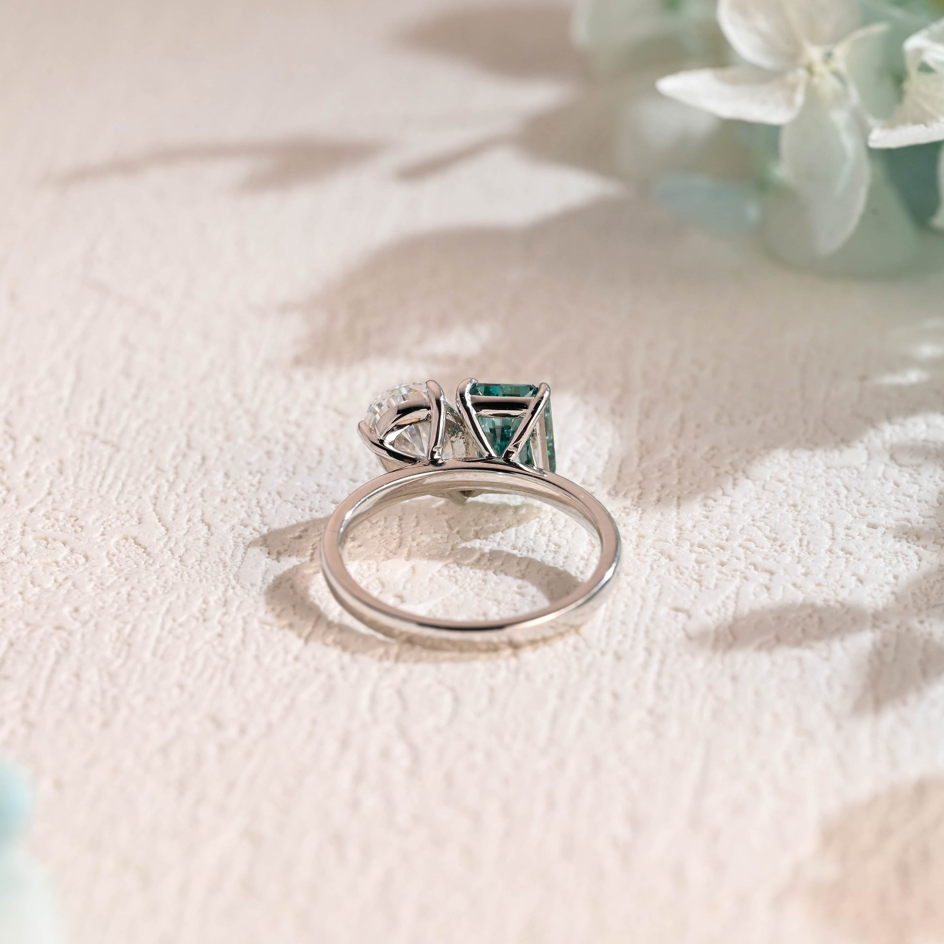 toi-et-moi-engagement-ring-green-moissanite-wedding-ring-radiant-ring