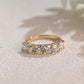 Solid Gold 4mm Cushion Cut Moissanite Wedding Band