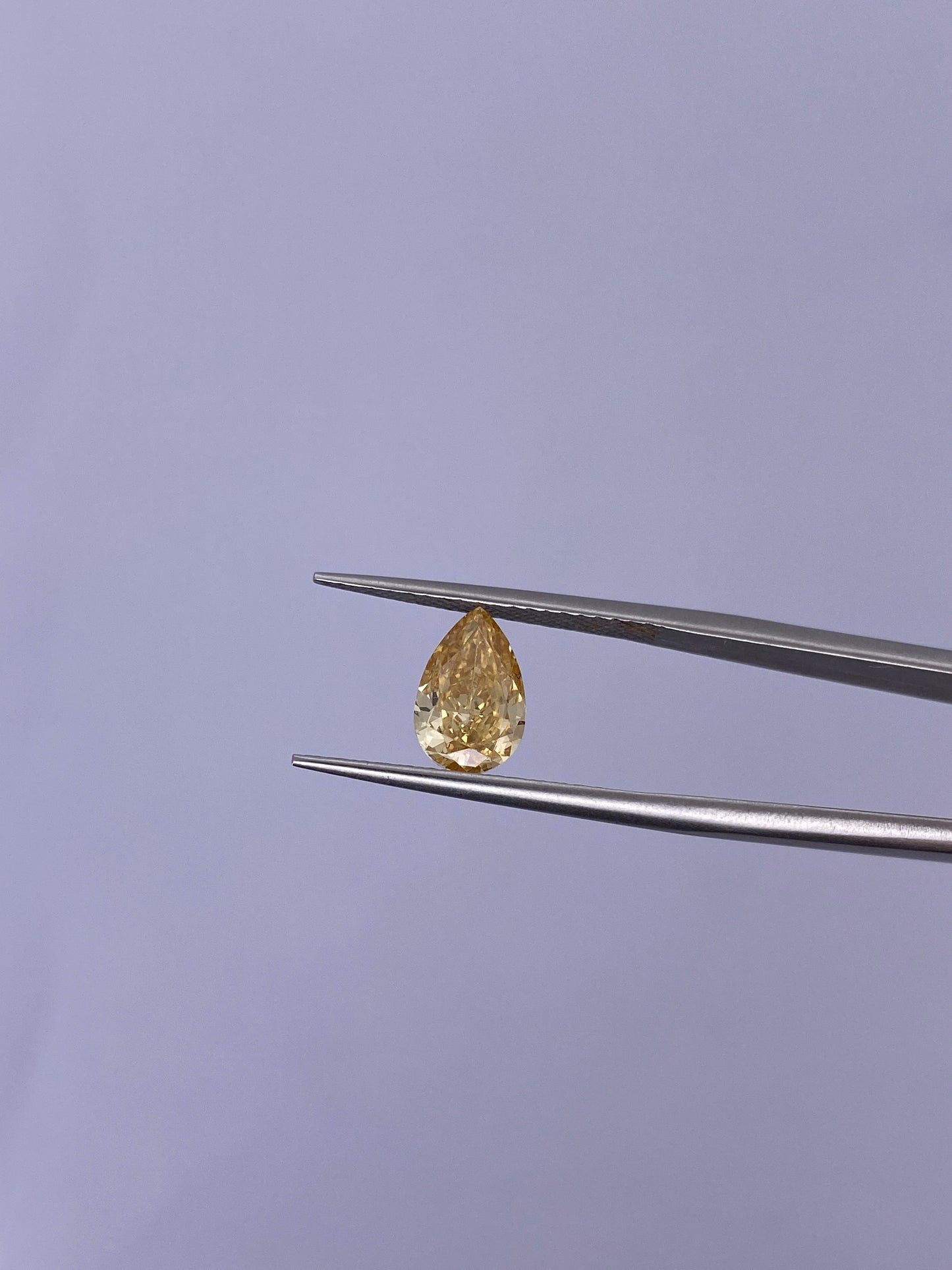 IGI Certificate Pear Cut Yellow Lab Diamond
